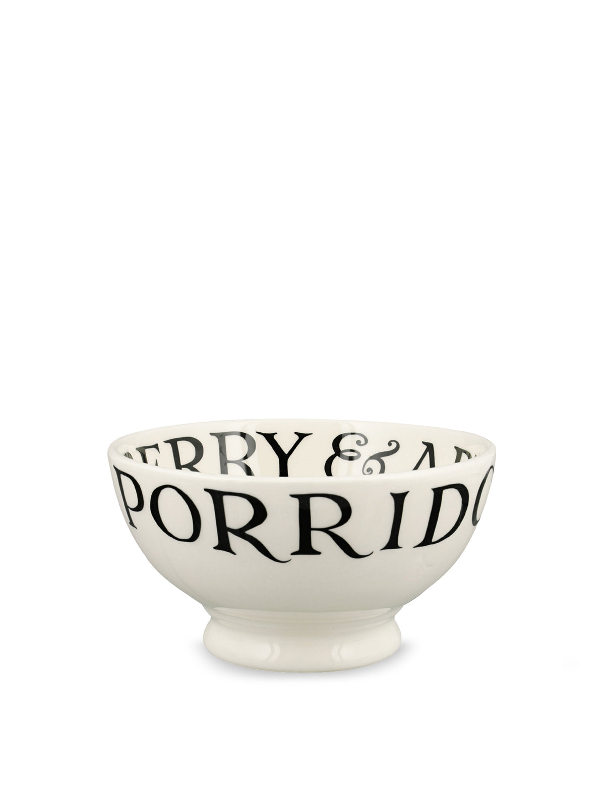 Black Toast French Bowl – White