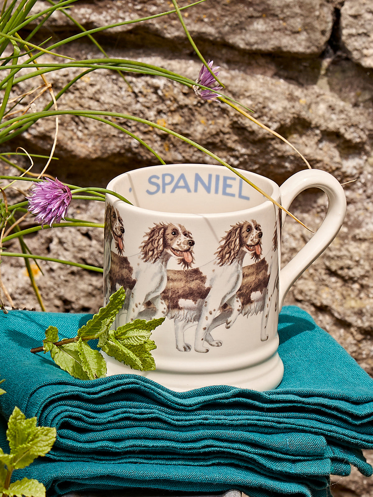 Brown & Cream Spaniel Half Pint Mug