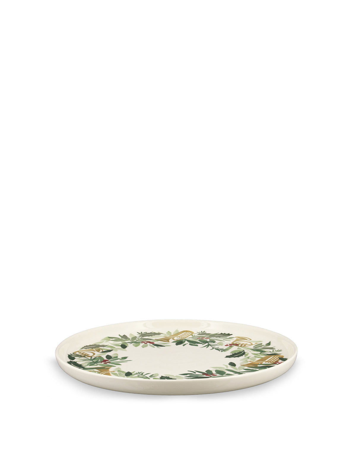 Earthenware Bring In The Green Flat Serving Plate
