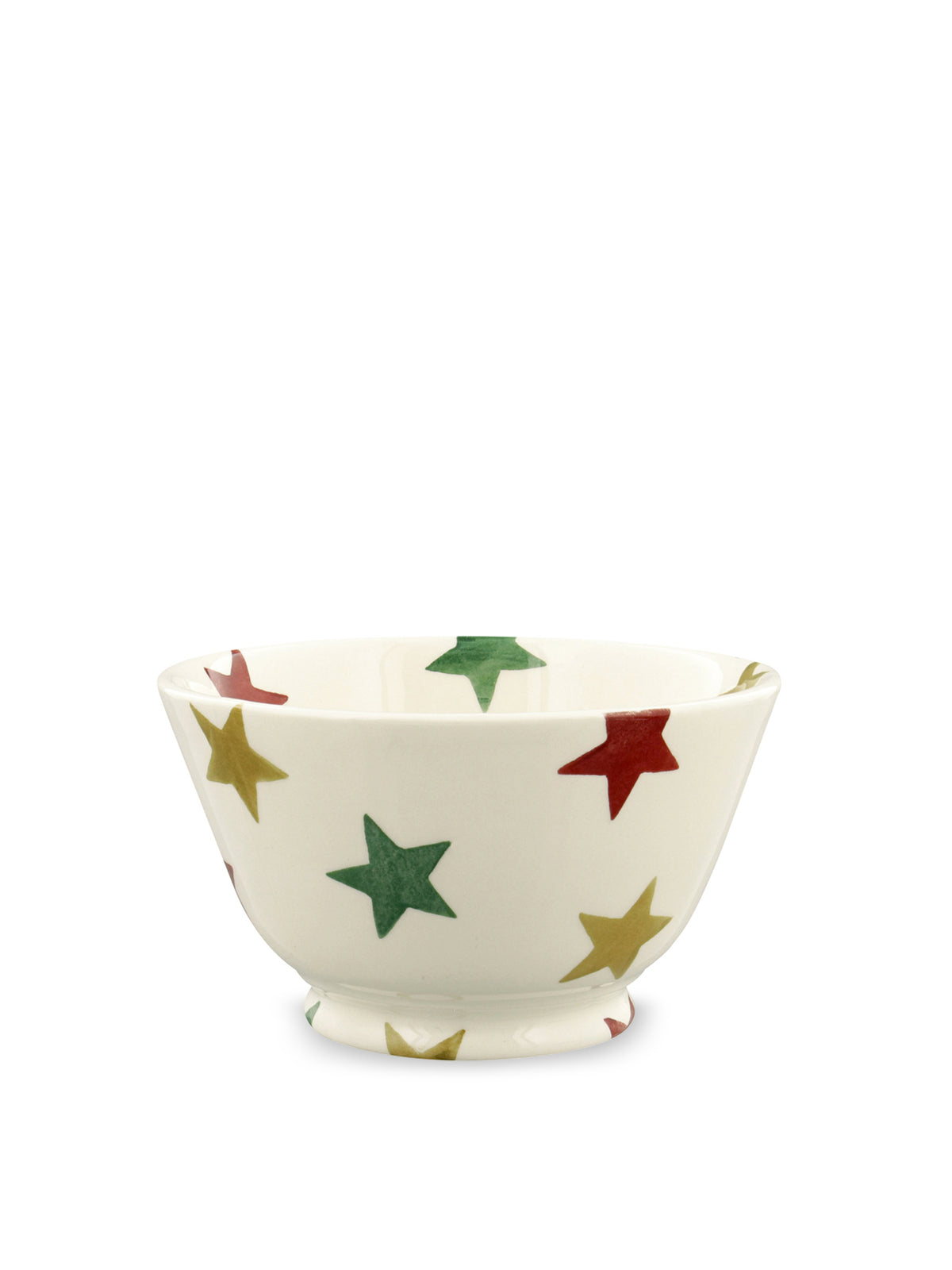 Red Green & Gold Stars Small Old Bowl