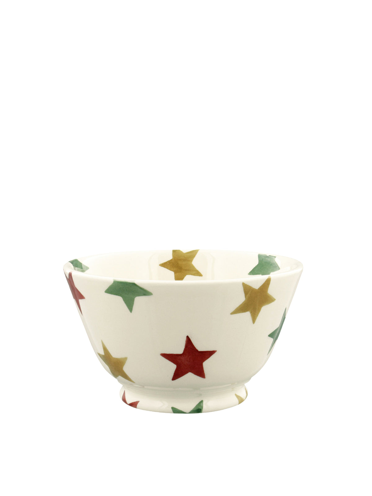 Red Green & Gold Stars Small Old Bowl