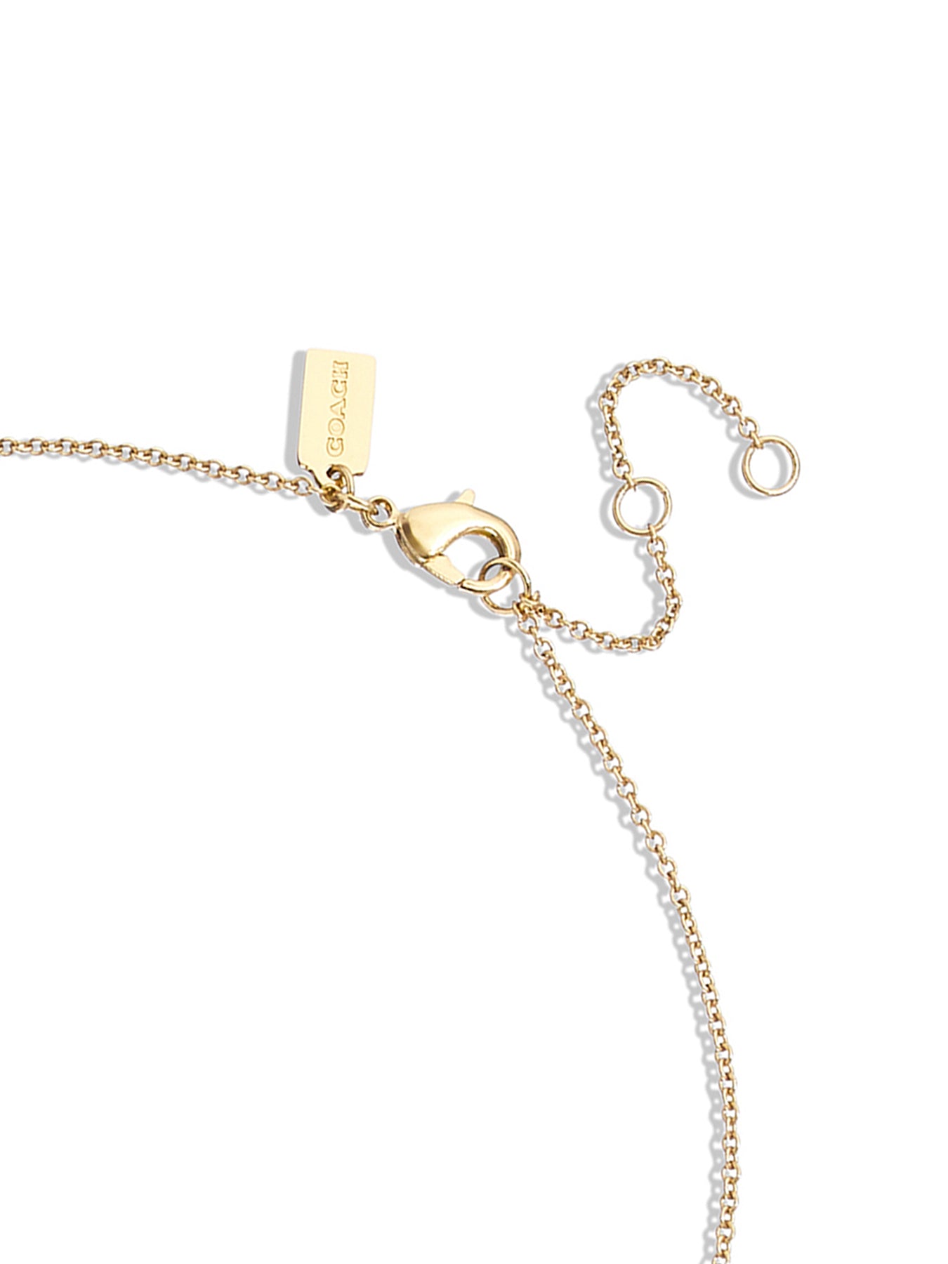 Coin Pearl C Pendant Necklace Gold