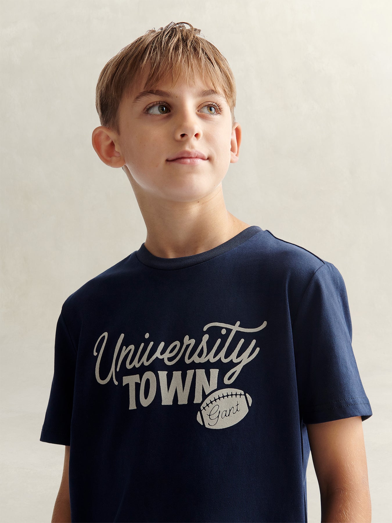University Town Cotton T-Shirt Navy