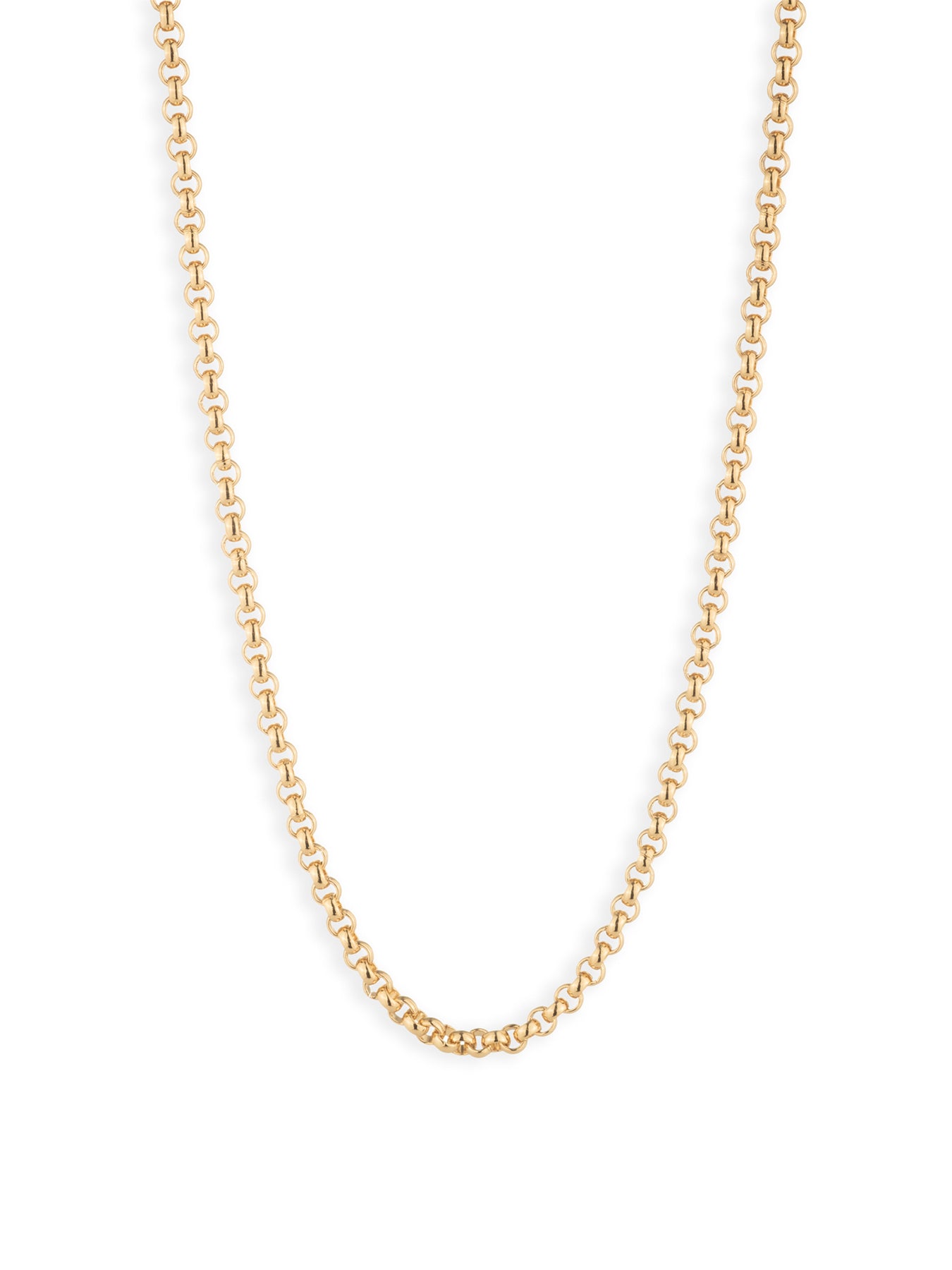 16 Inch Chain Collar Necklace Gold