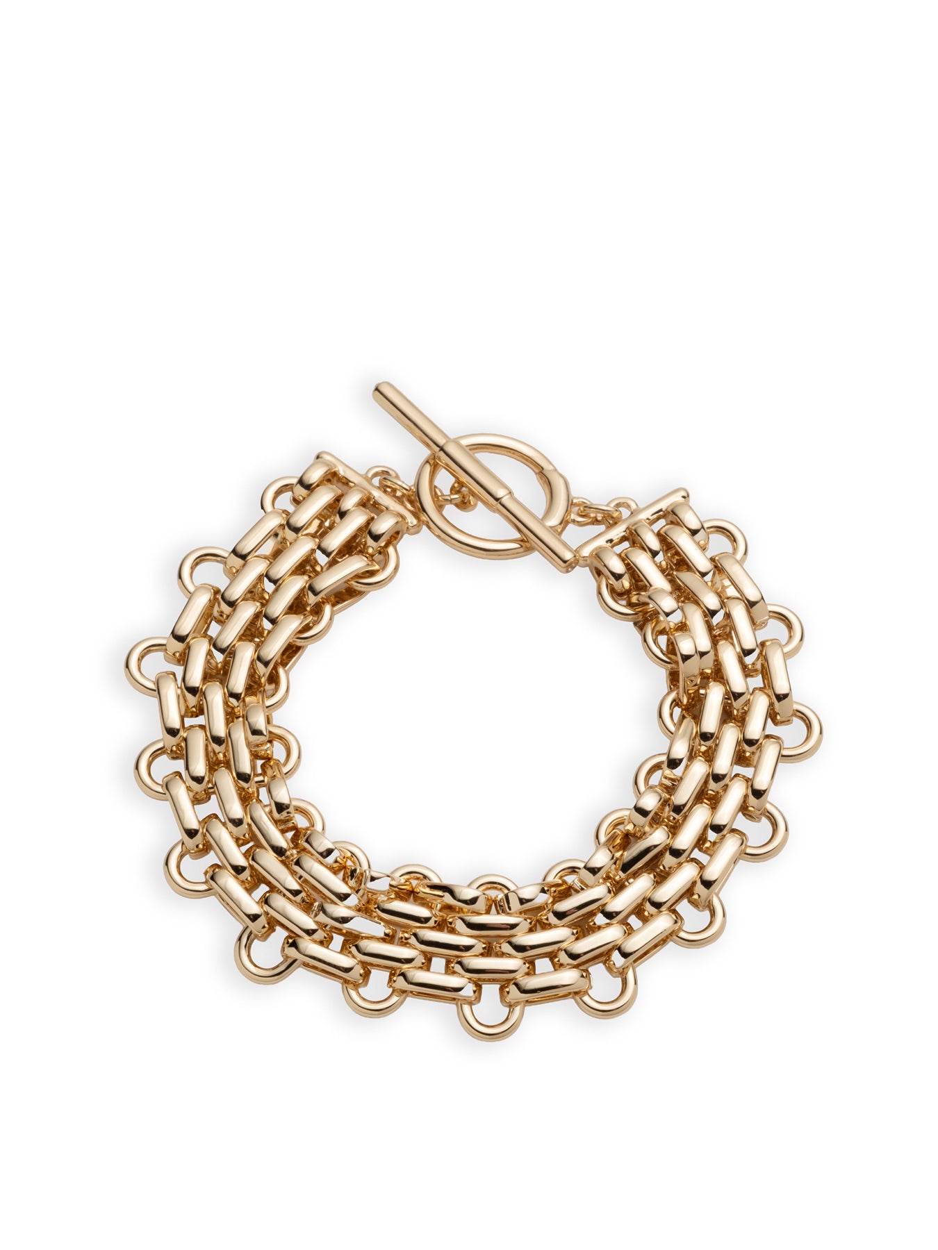7.25 Inch Rolo Link Chain Bracelet Gold