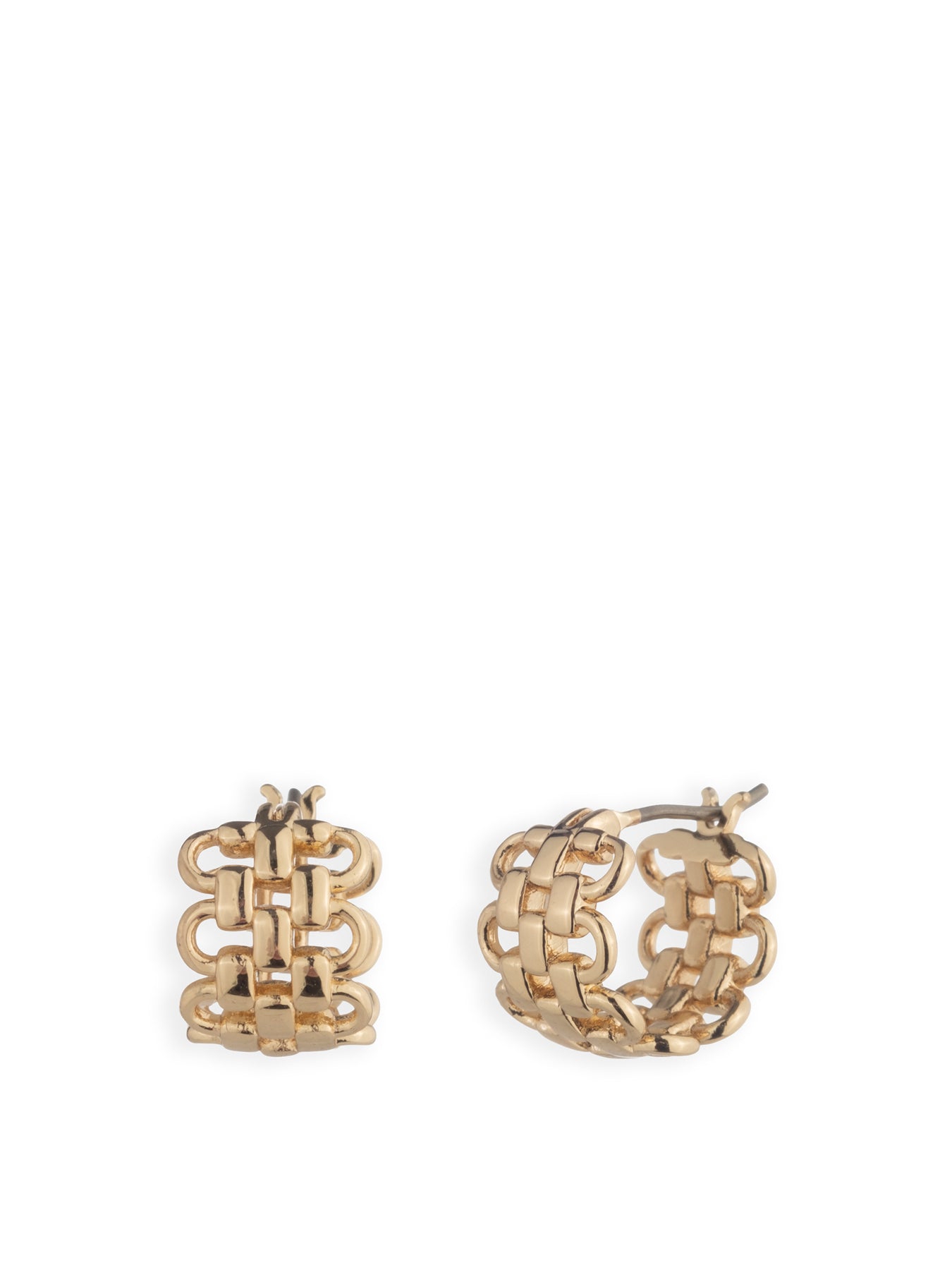 12mm Huggie Hoop Earrings Gold