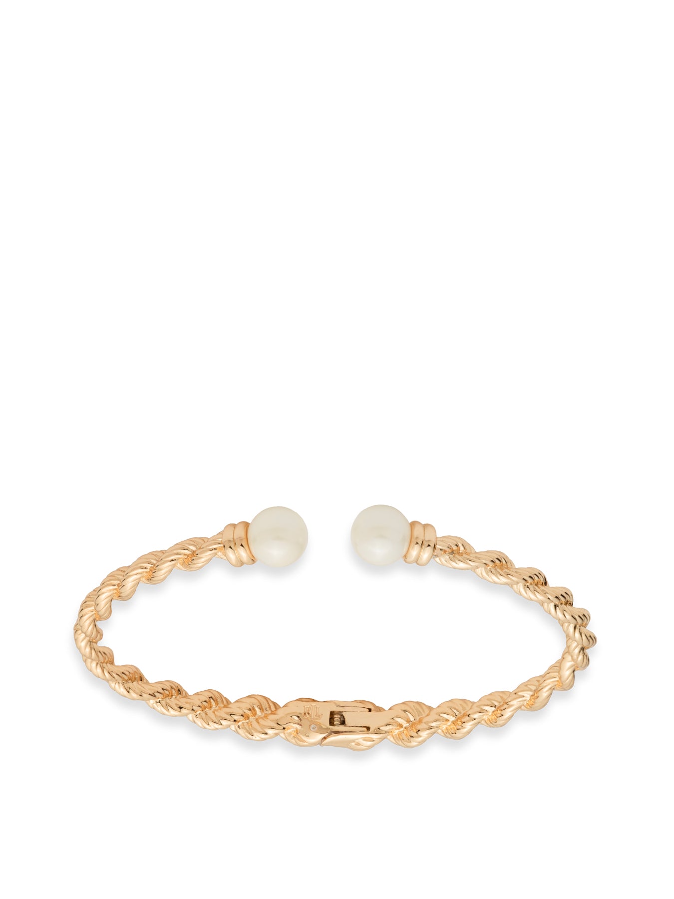 Rope Pearl Cuff Bracelet Gold
