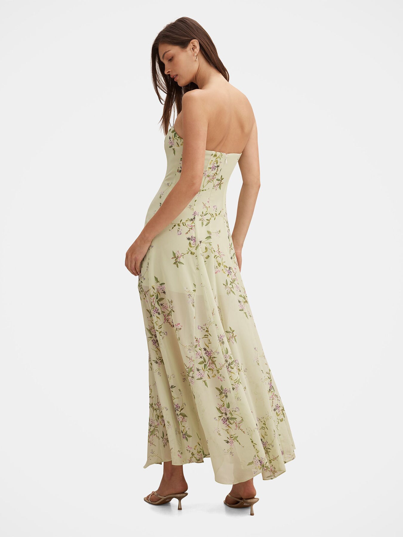 Kimora Strapless Midi Dress Green