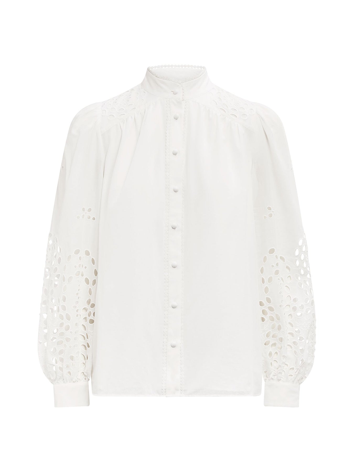 Sutton Embroidered Detail Blouse White