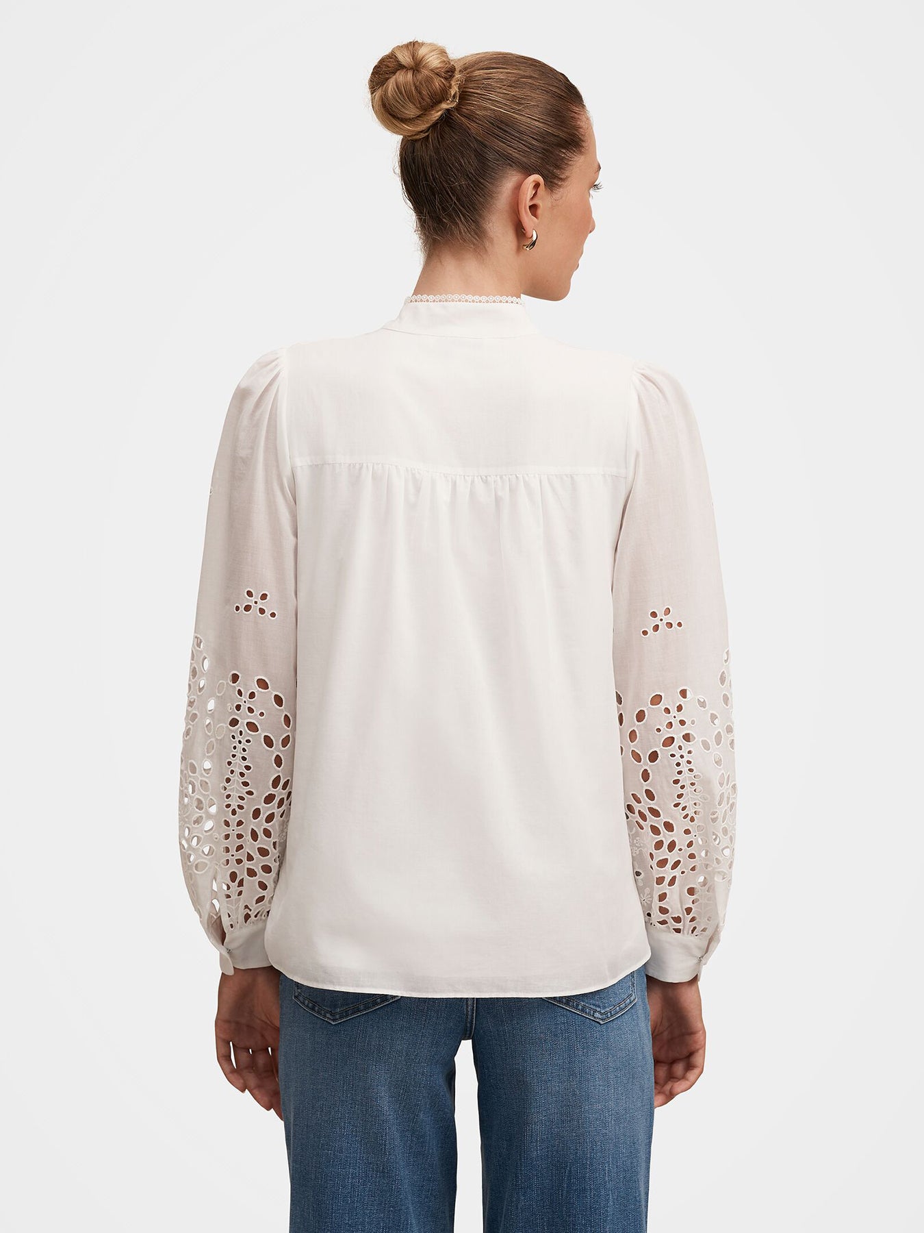 Sutton Embroidered Detail Blouse White