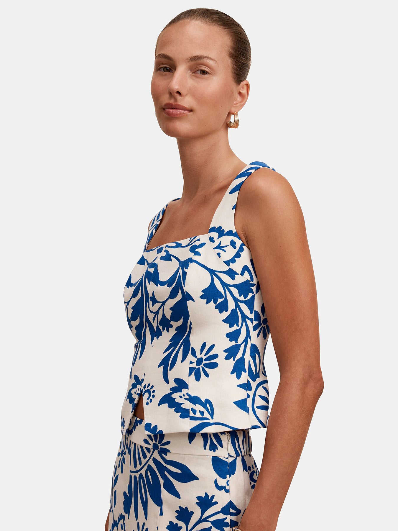 Darcy Printed Top Blue