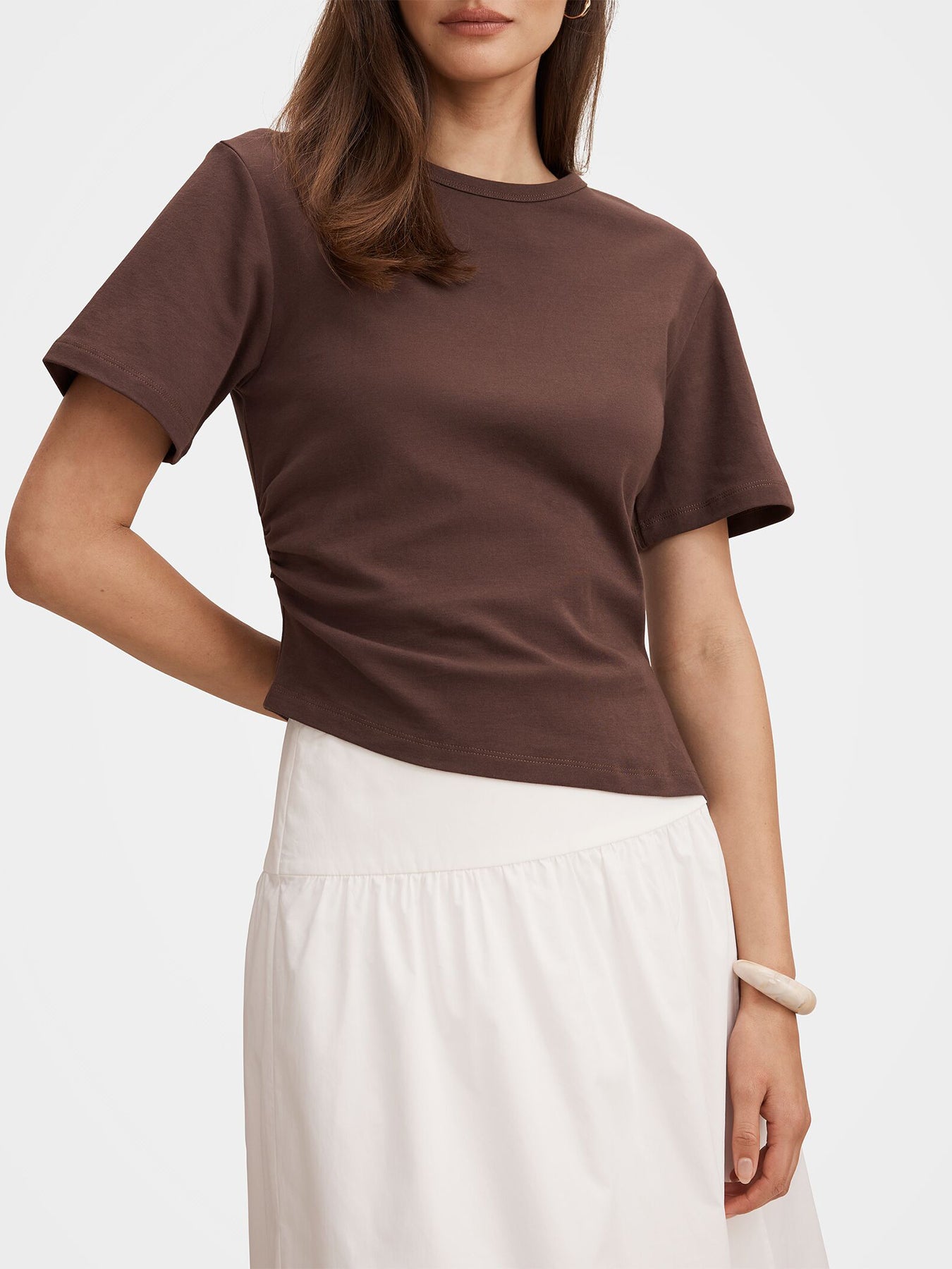 Saskia Boxy T-Shirt Brown