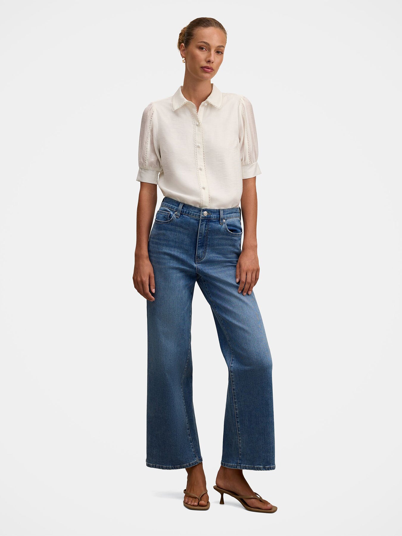 Finley Trim Detail Blouse White