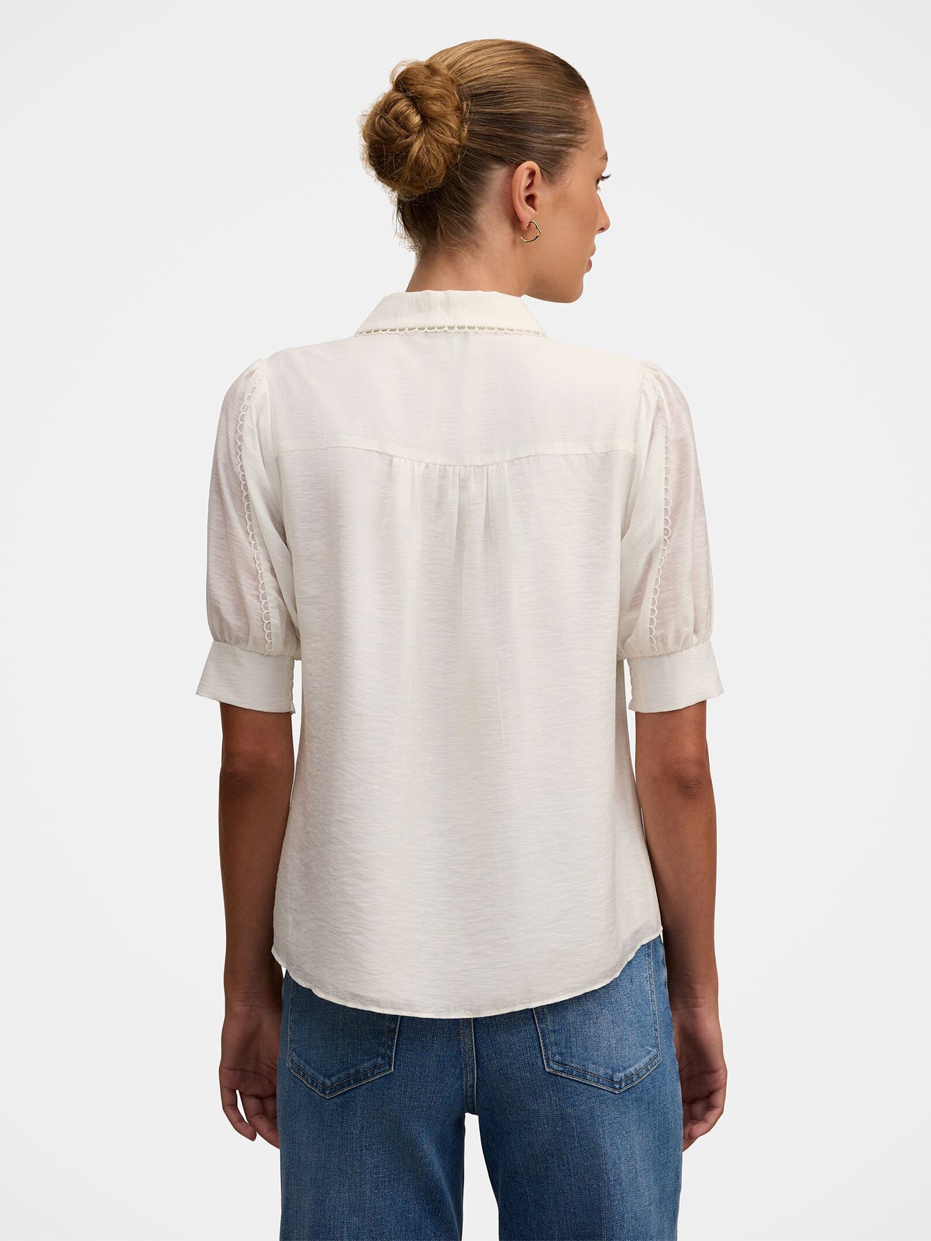Finley Trim Detail Blouse White