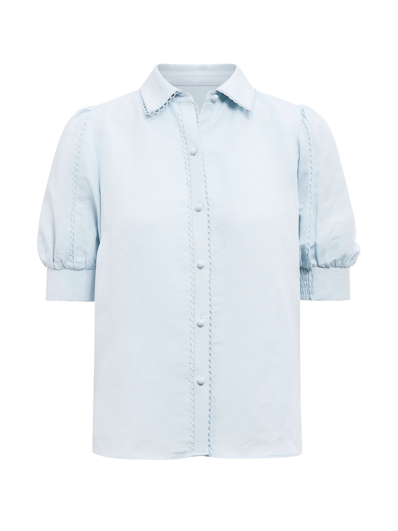 Finley Trim Detail Blouse Blue