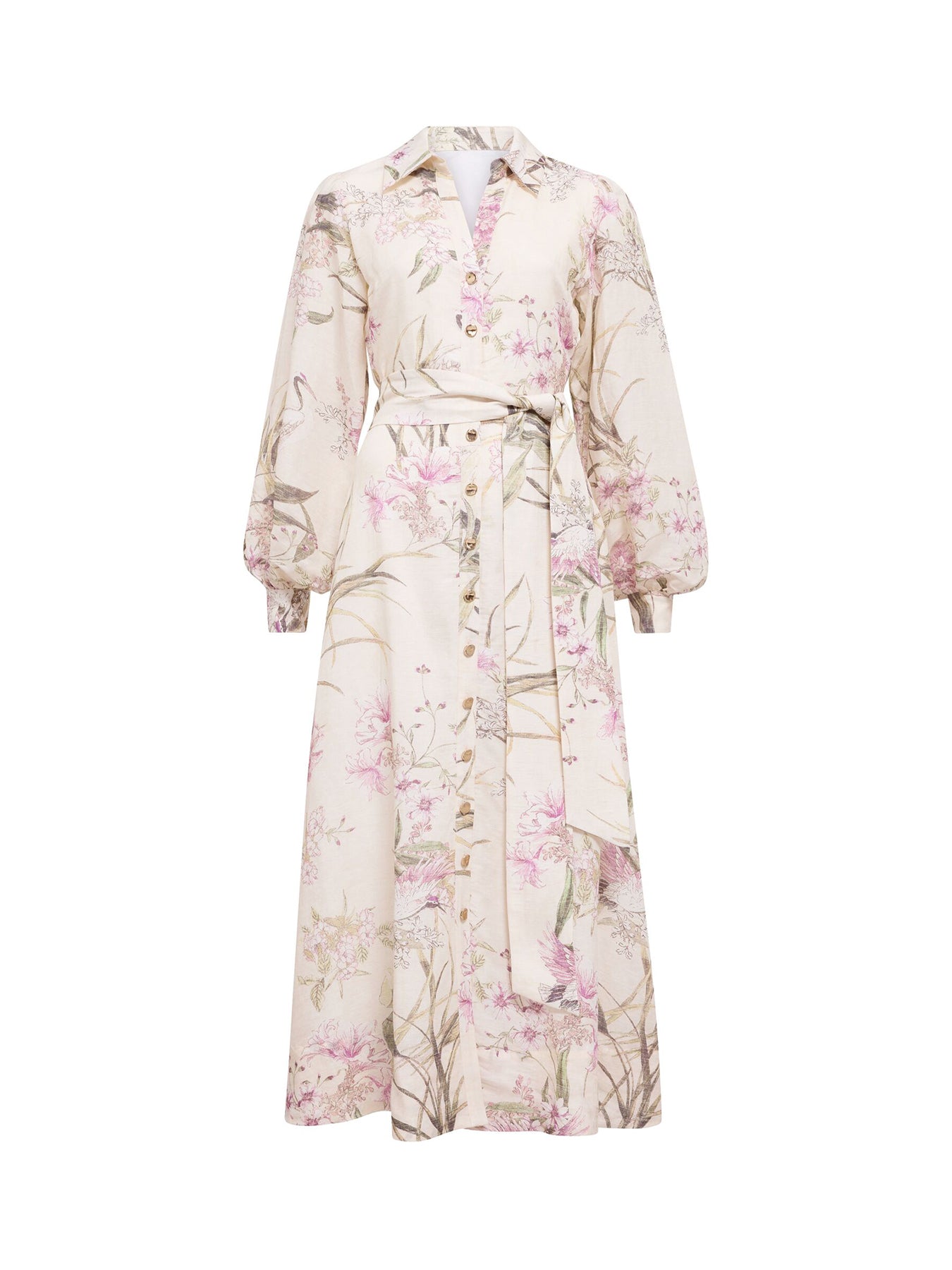 Hazel Shirt Midi Dress Floral