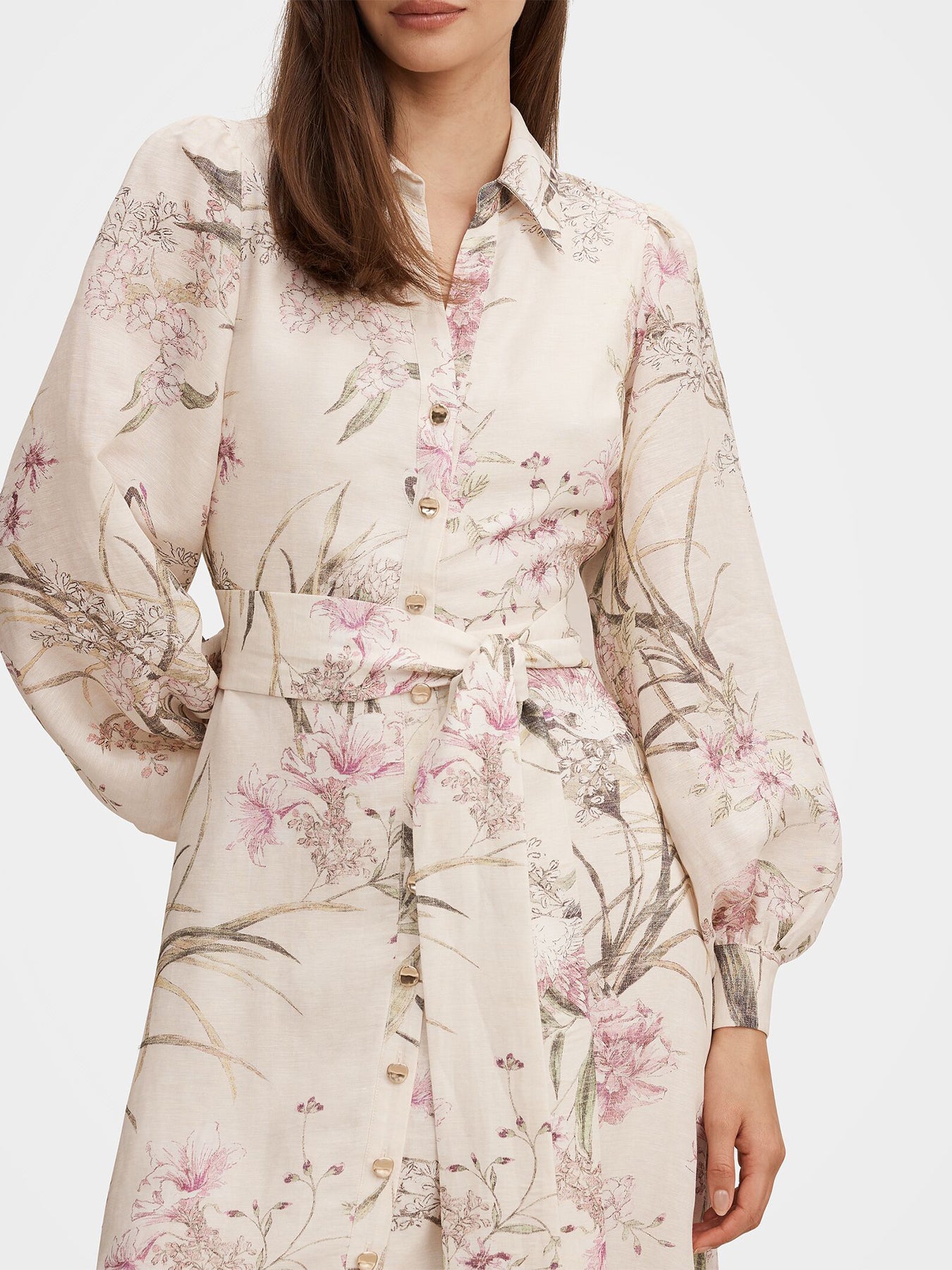 Hazel Shirt Midi Dress Floral