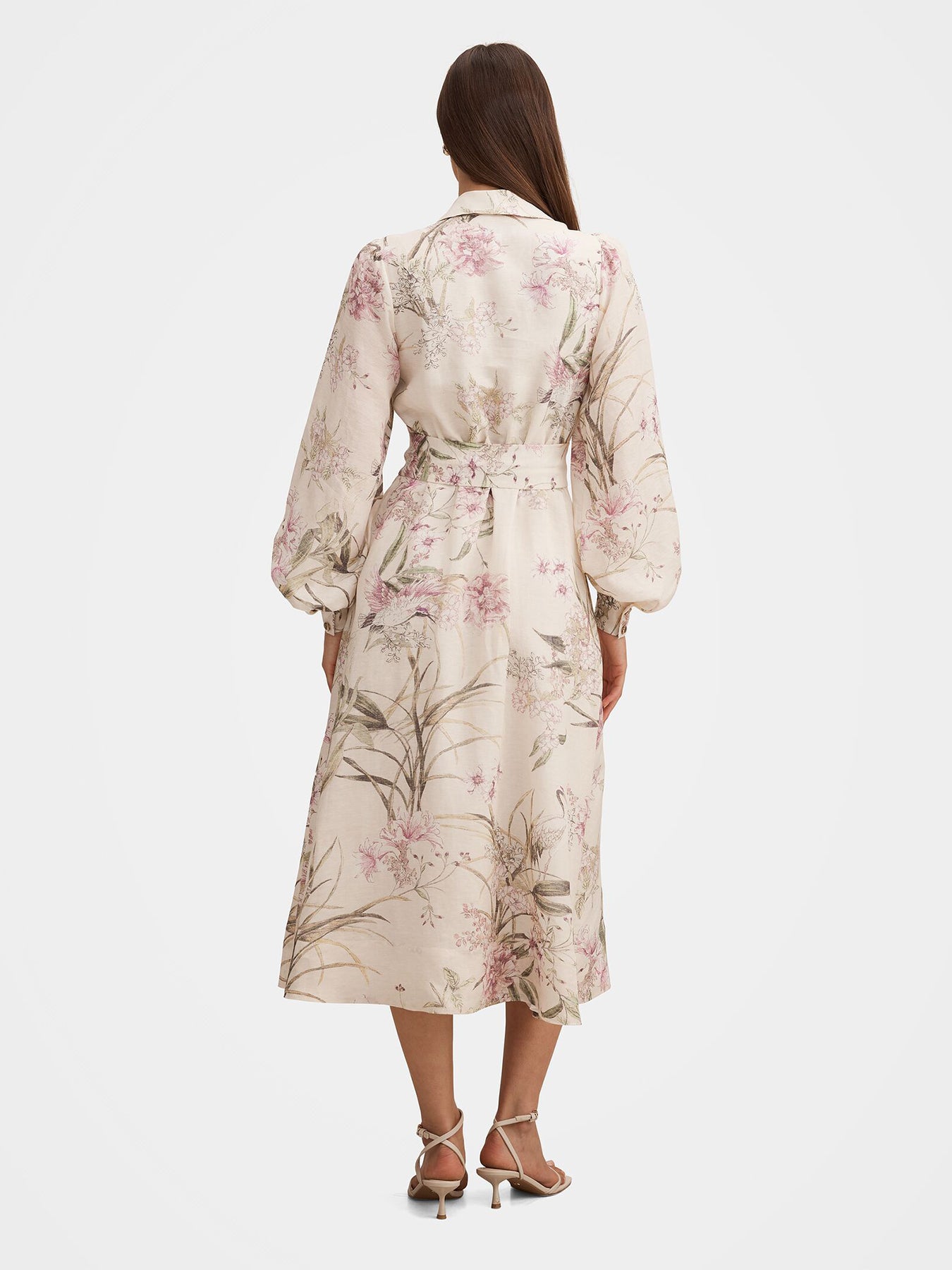 Hazel Shirt Midi Dress Floral