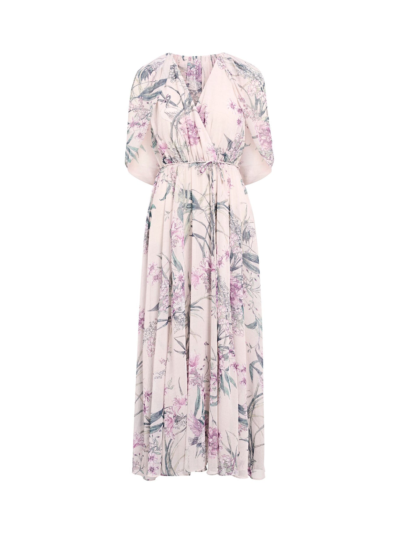Jodie Gathered Cape Maxi Dress Floral