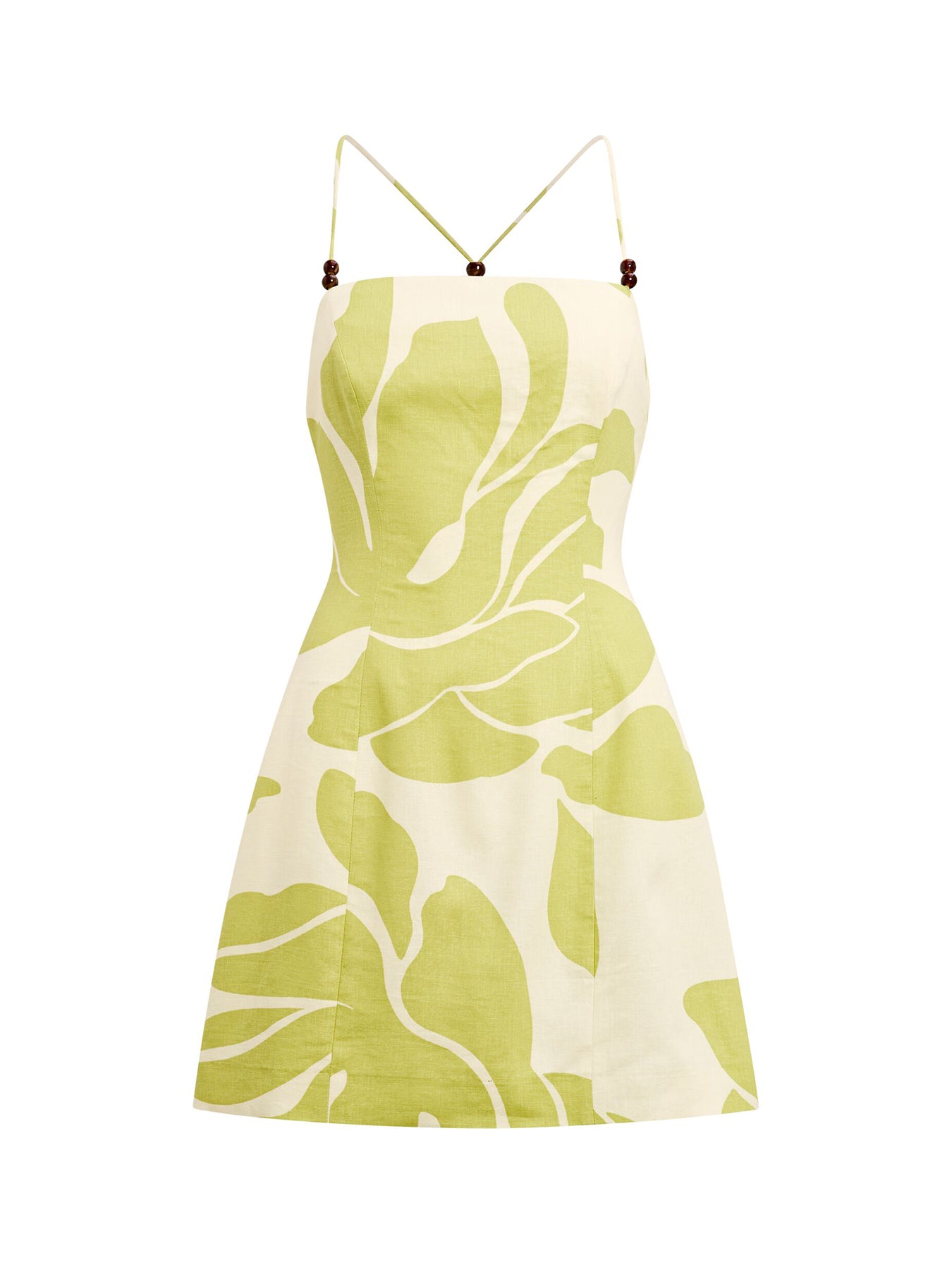 Isla Beaded Mini Dress Green