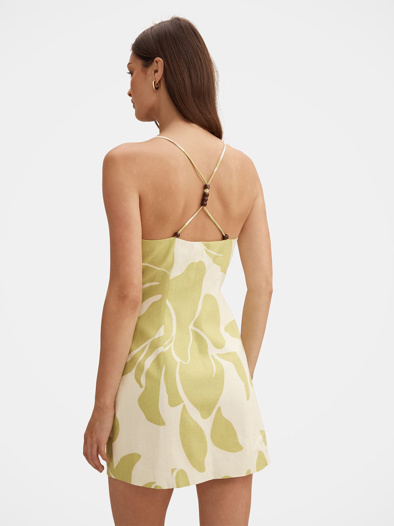 Isla Beaded Mini Dress Green