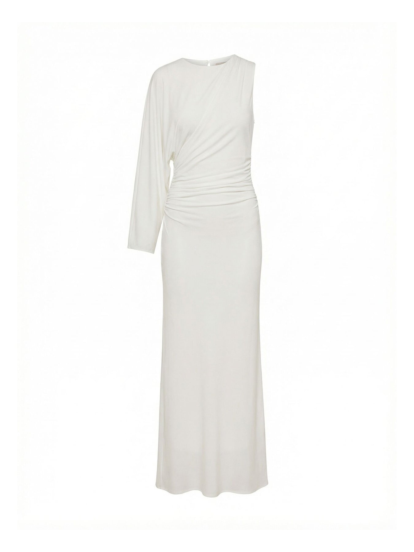 Fleur Cape Shoulder Maxi Dress White