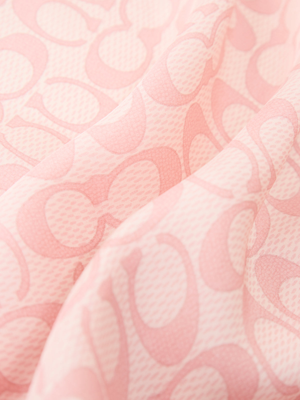 Textured Signature C Printed Silk Square Scarf
