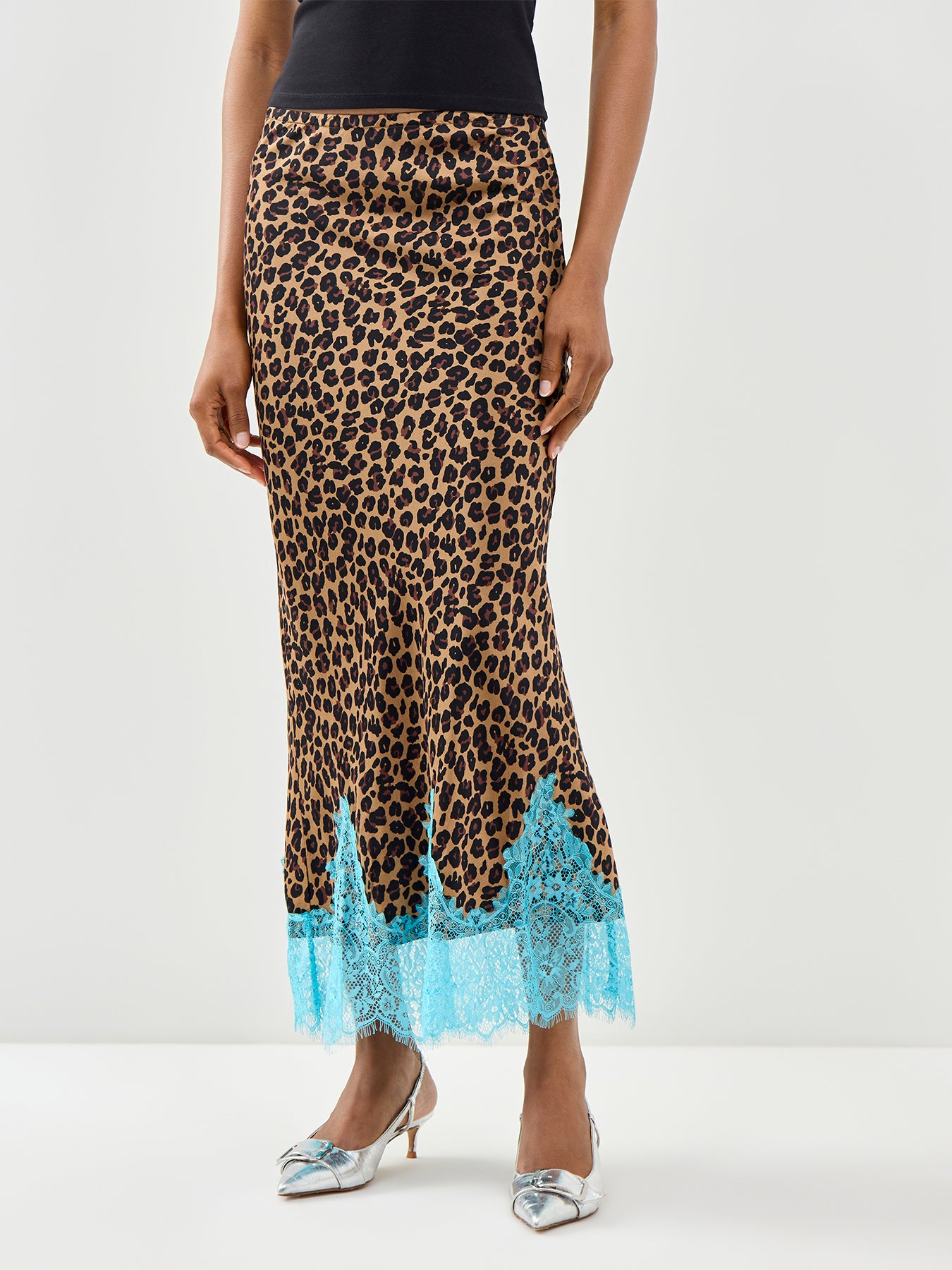 Maeva Lucia Leopard Maxi Skirt Brown