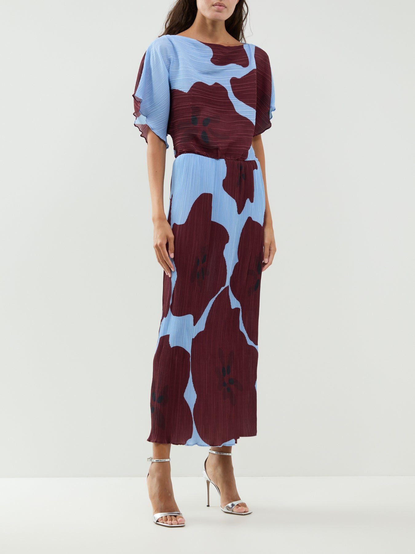 Tilly Floral Plissé Maxi Dress