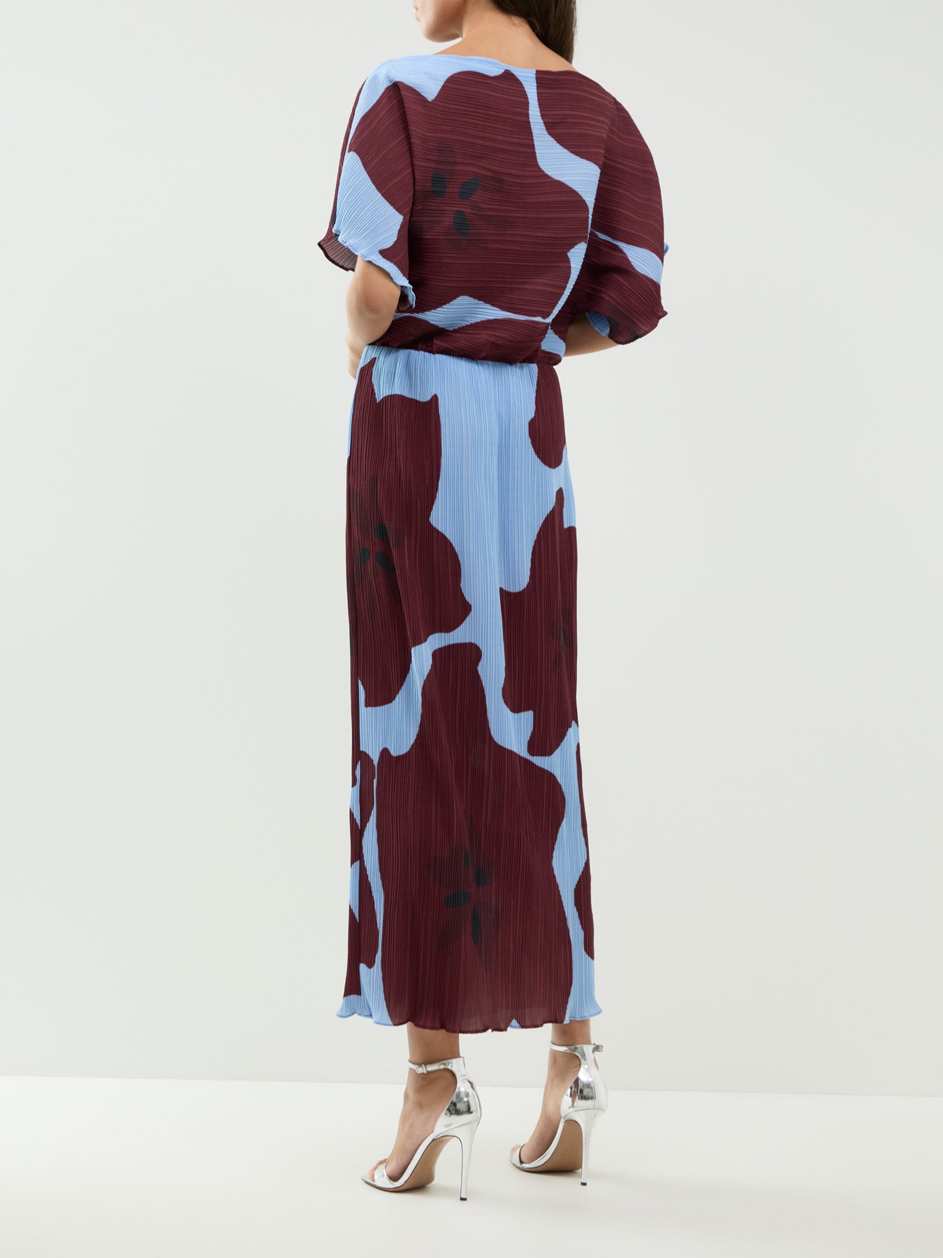 Tilly Floral Plissé Maxi Dress
