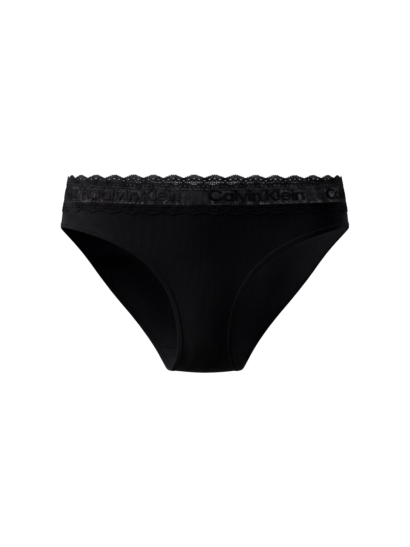 Modern Cotton Lace Bikini Briefs Black