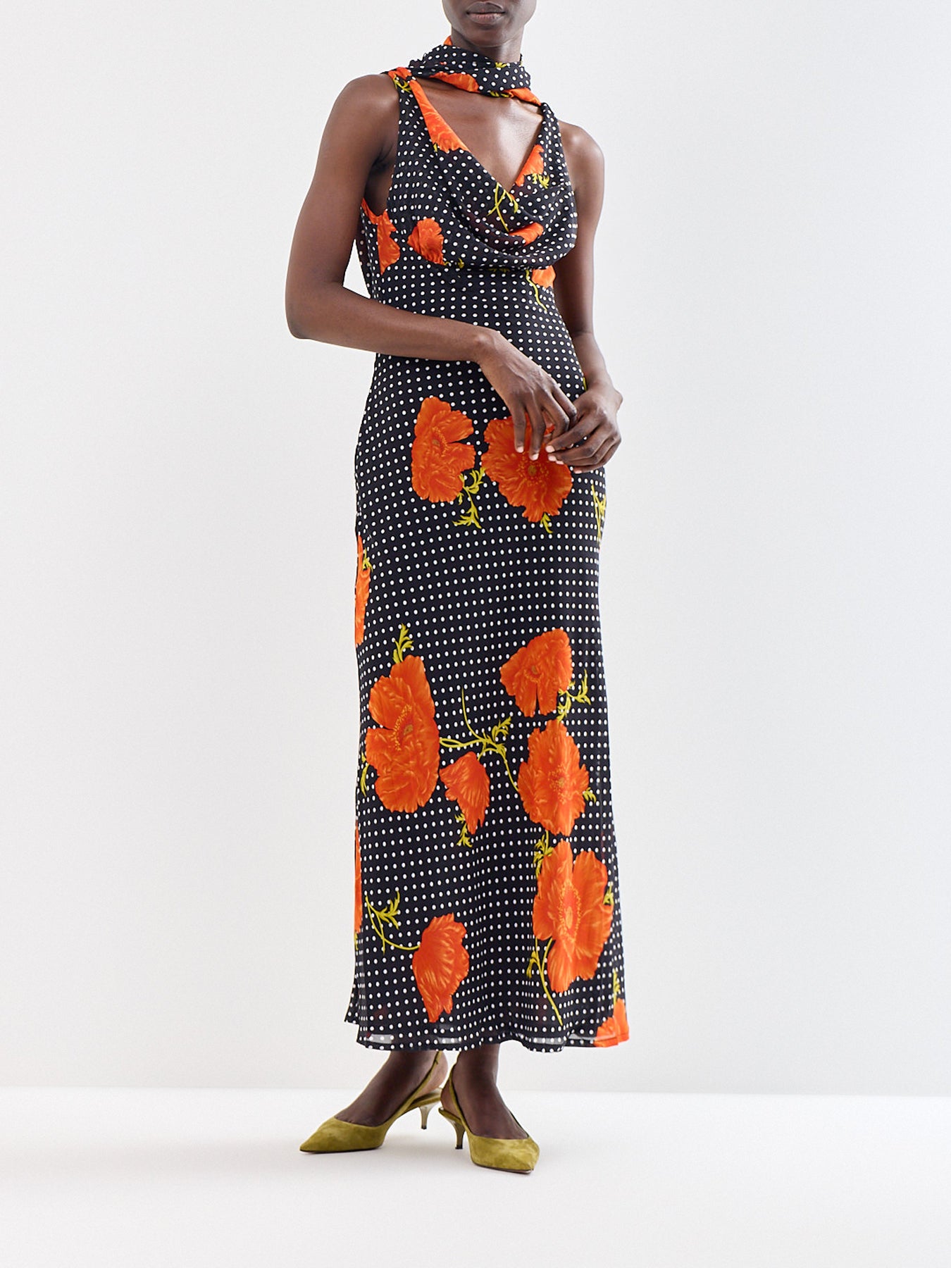 Black Poppy Sophie Maxi Dress Black