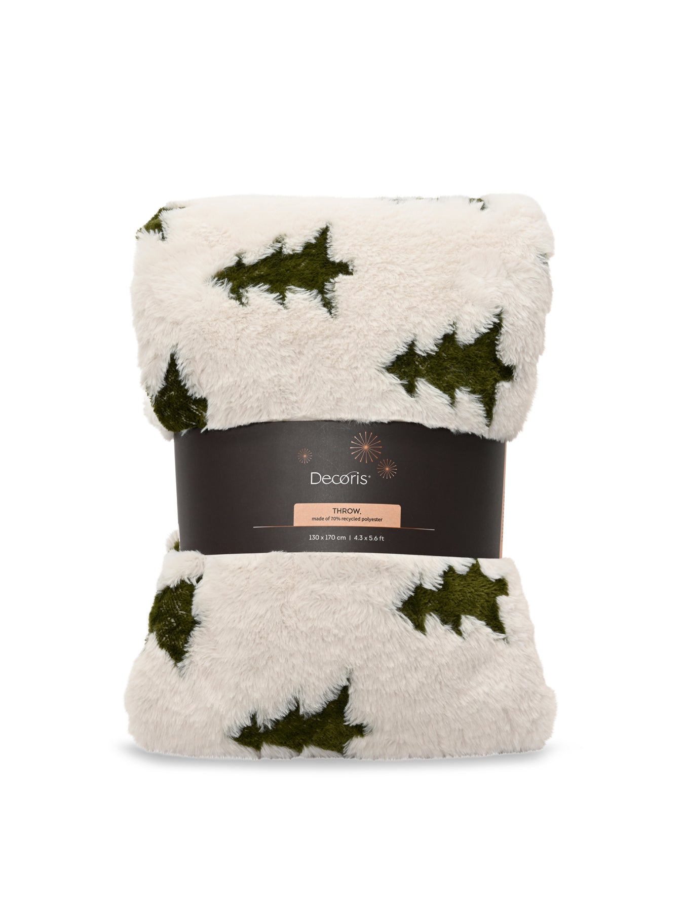 Teddy Fur Christmas Tree Throw 130 x 170cm
