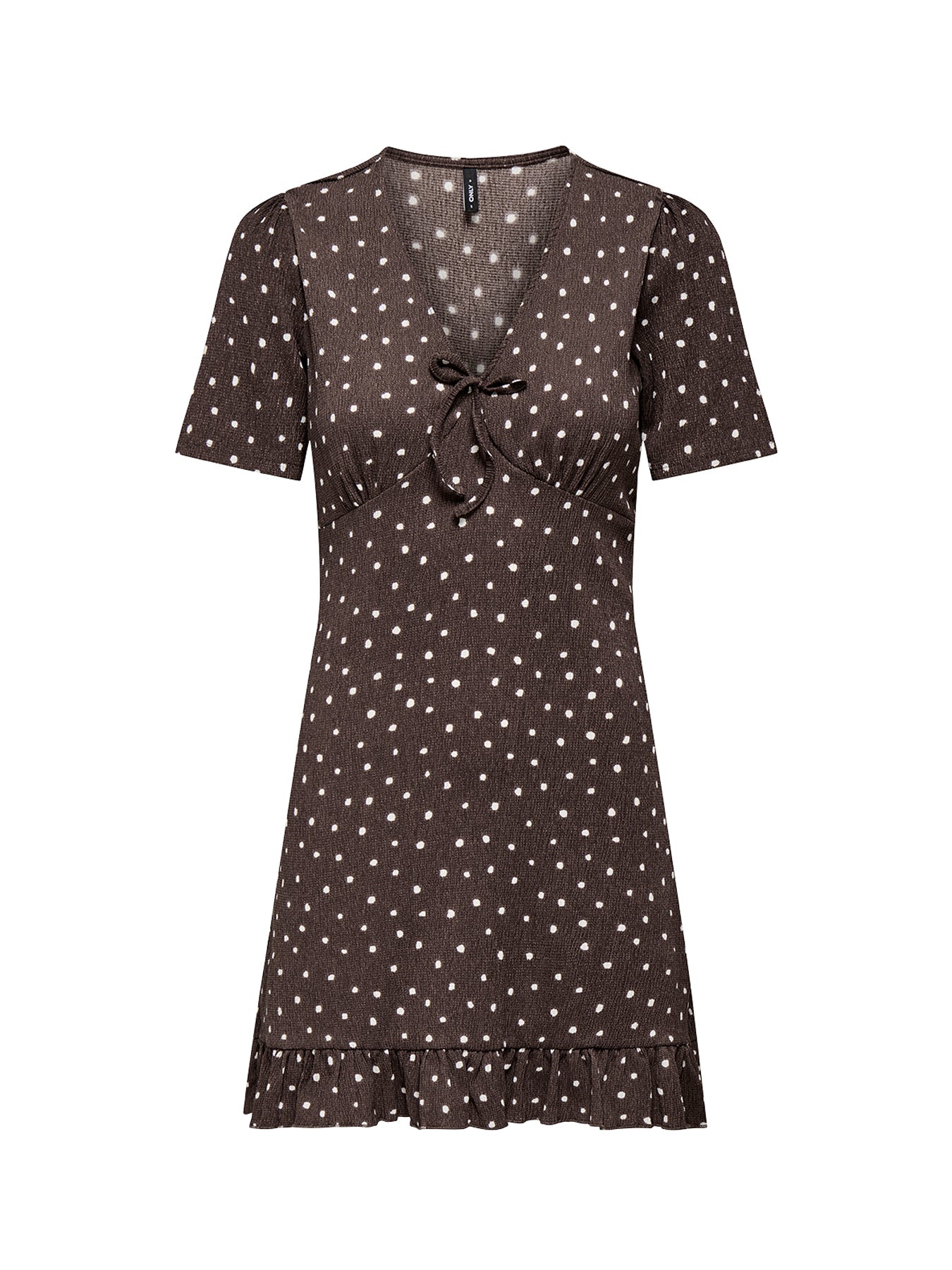 Molly V-Neck Mini Dress Brown