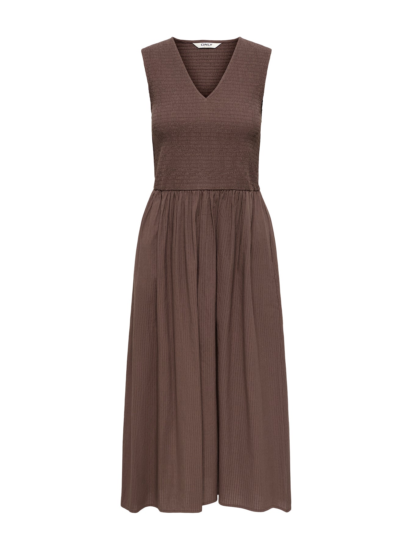 Noema Sleeveless Smock Dress Brown