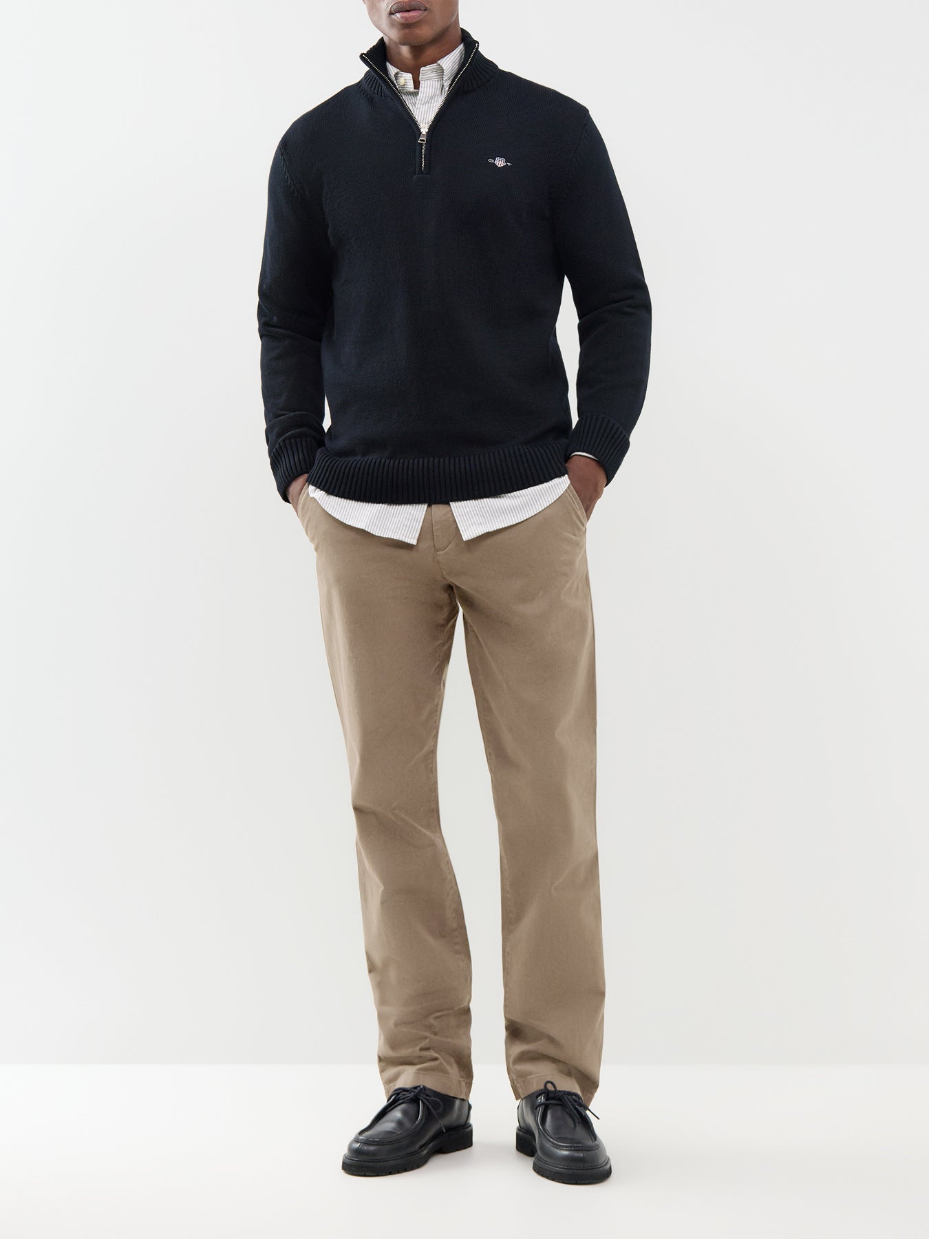 Casual Cotton Half Zip Jumper