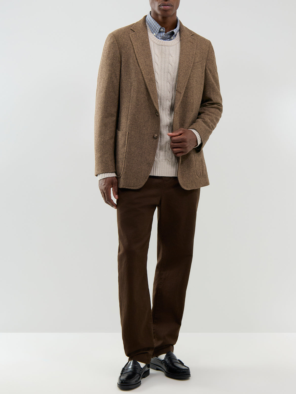 Lambswool Cable Knit Crew Neck Jumper