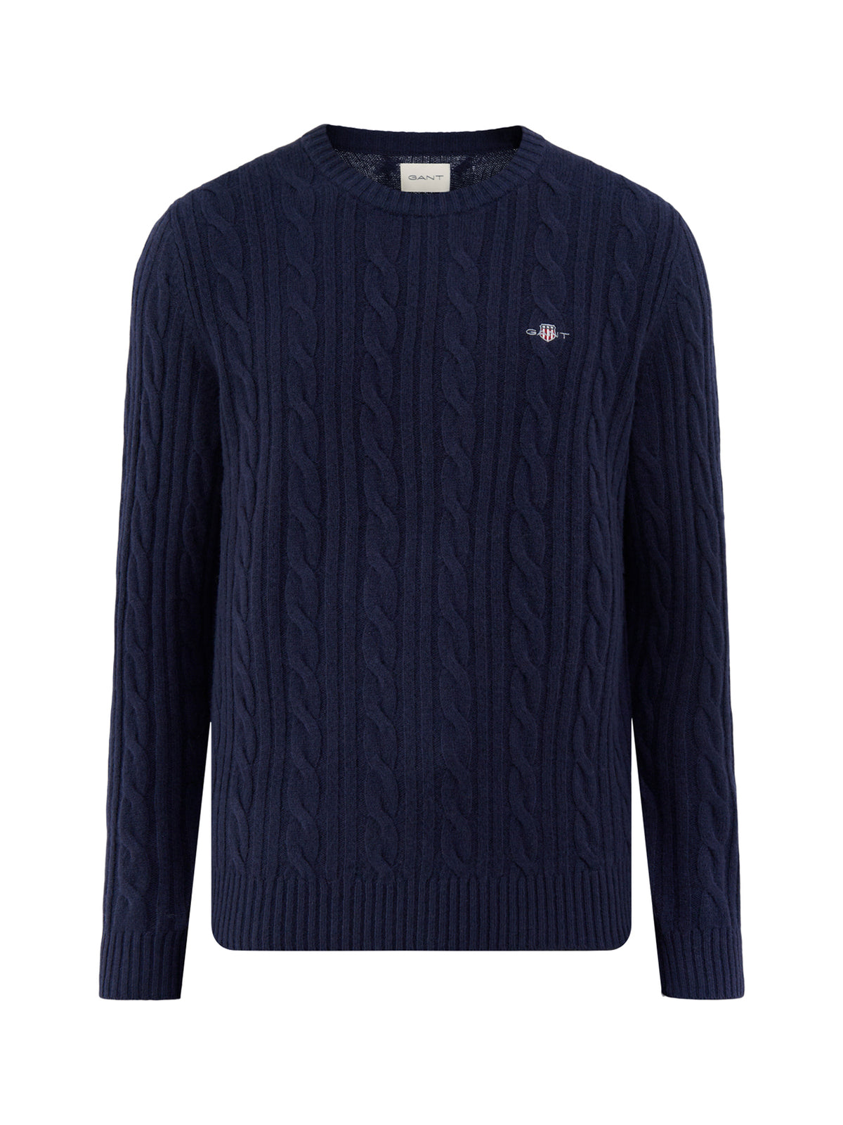 Lambswool Cable Knit Crew Neck Jumper