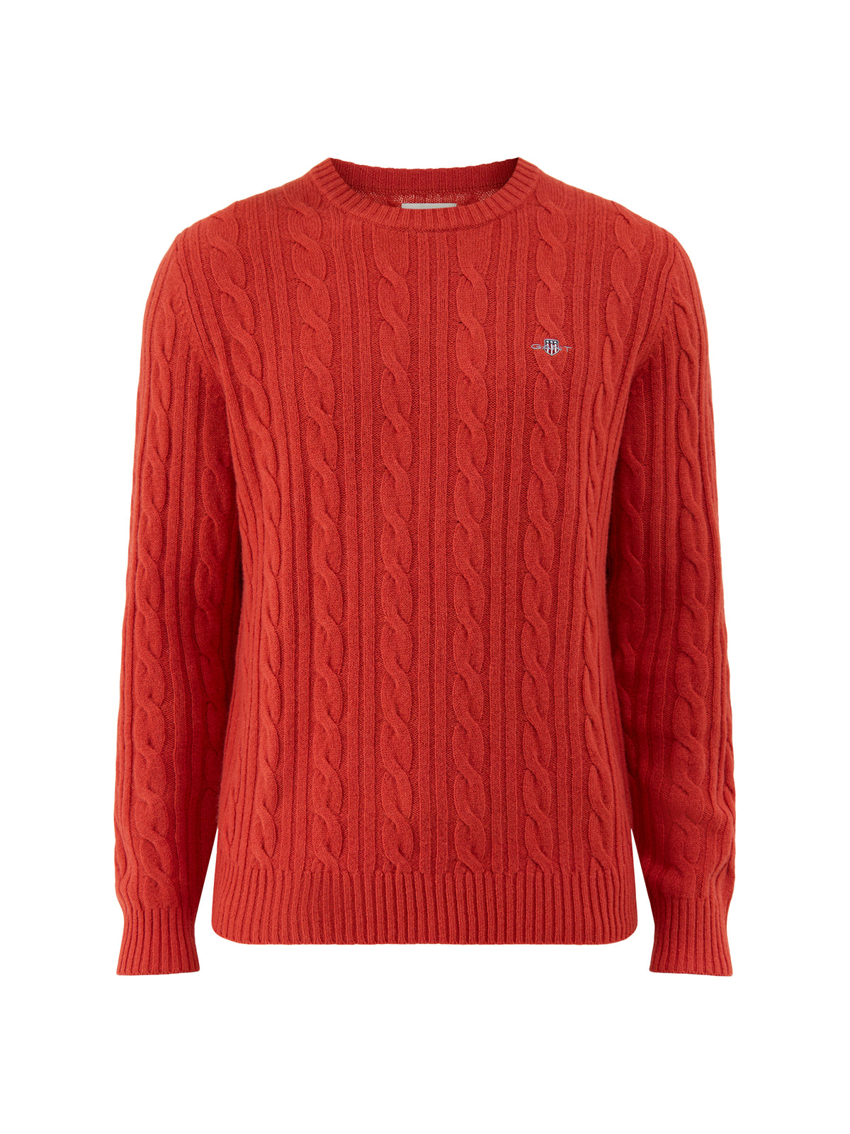 Lambswool Cable Knit Crew Neck Jumper