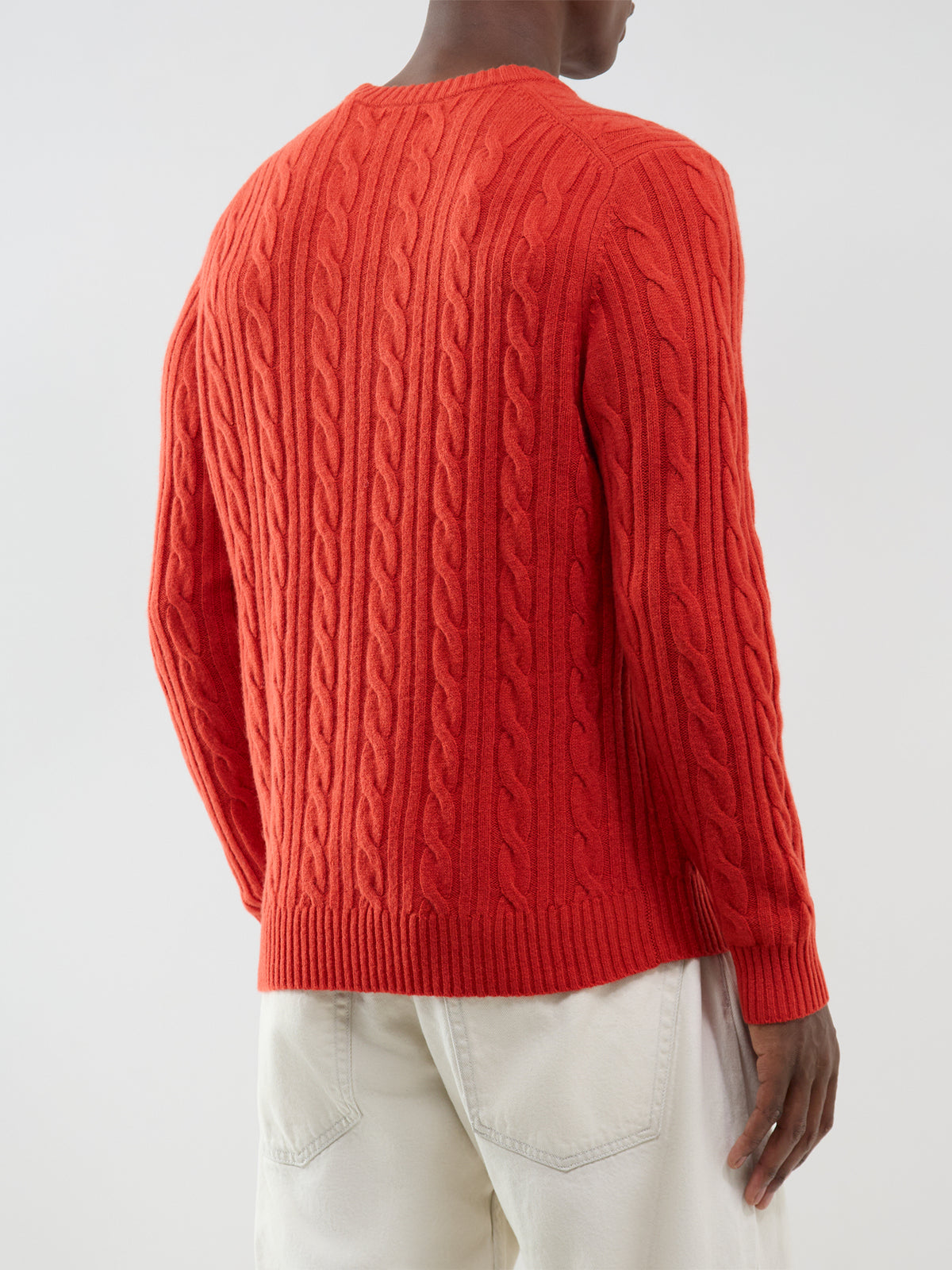 Lambswool Cable Knit Crew Neck Jumper