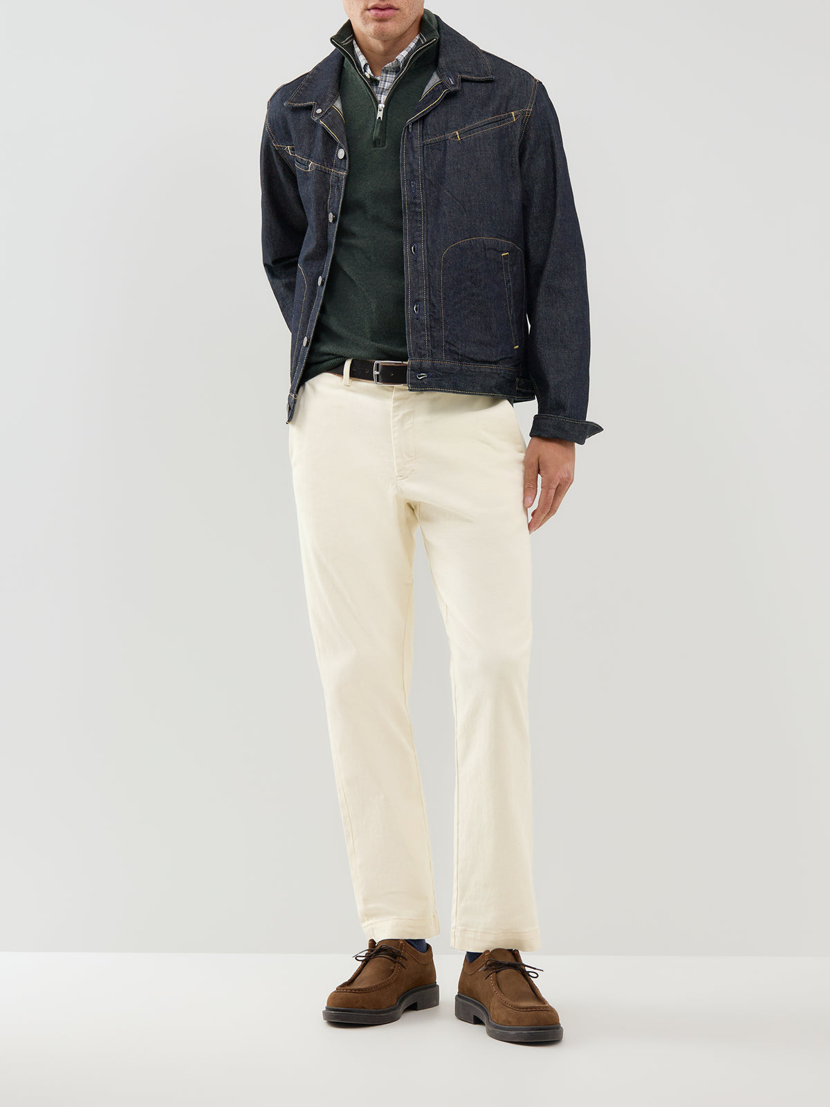 Superfine Lambswool Half-Zip Jumper