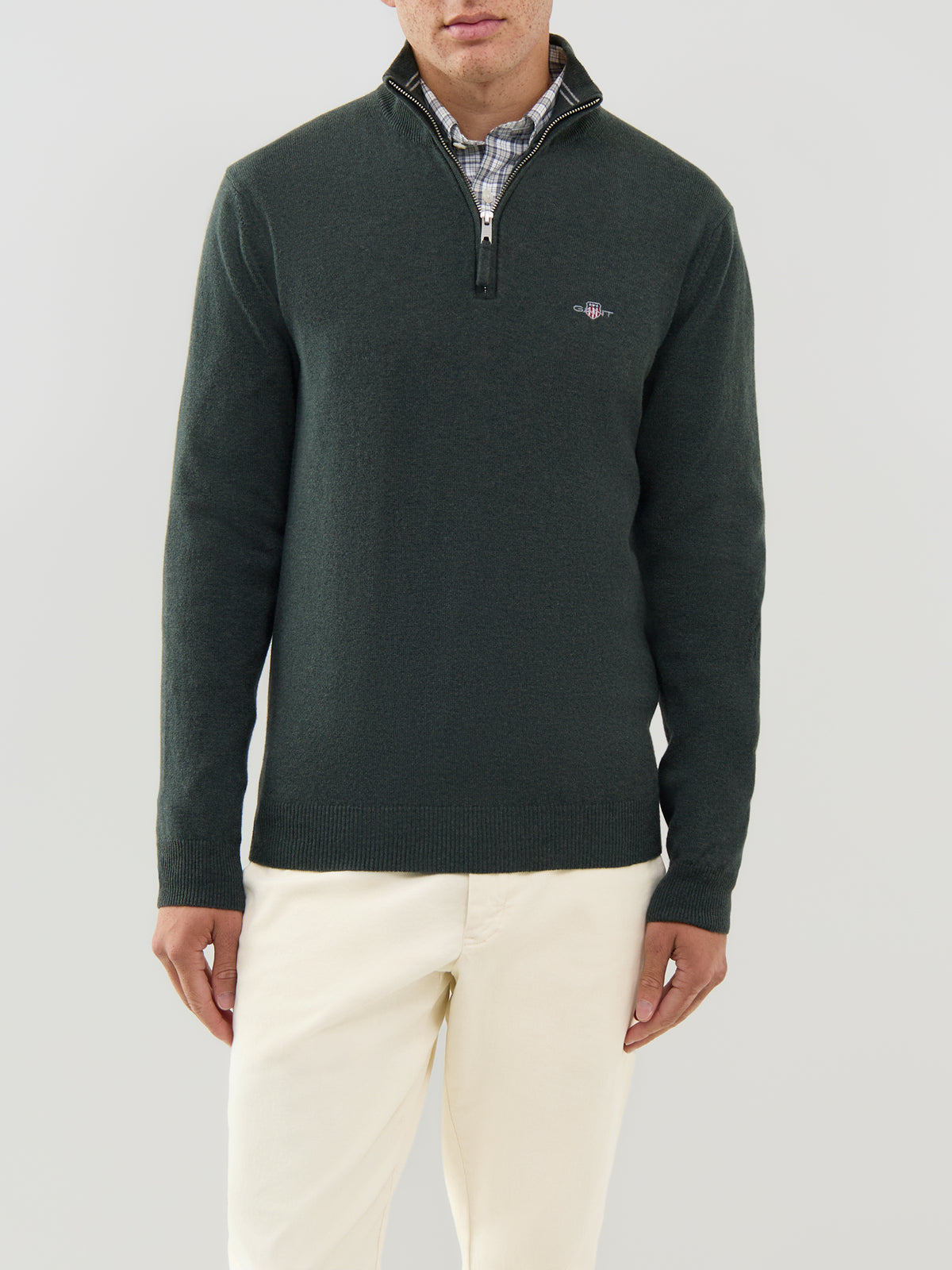 Superfine Lambswool Half-Zip Jumper