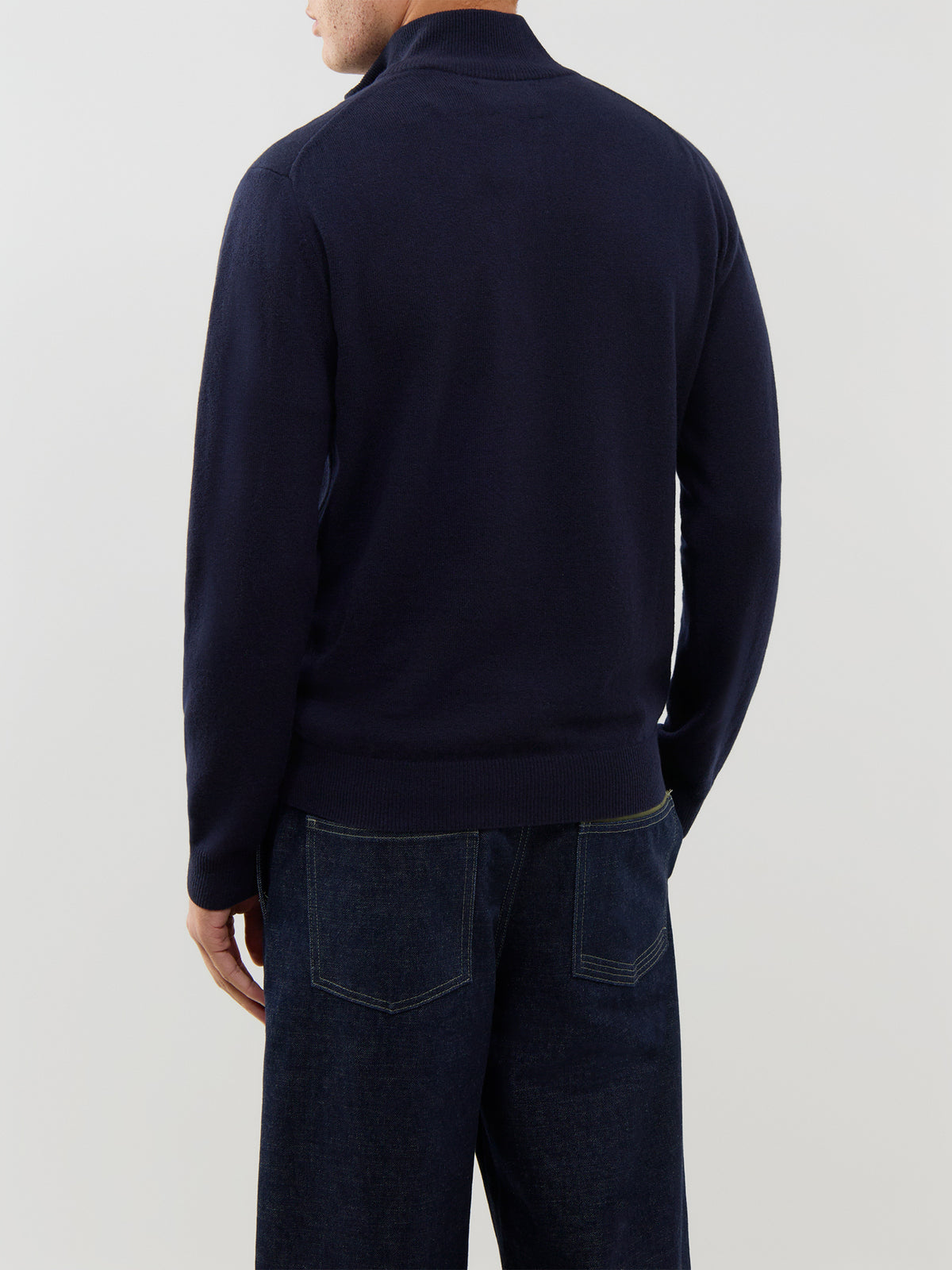 Superfine Lambswool Half-Zip Jumper