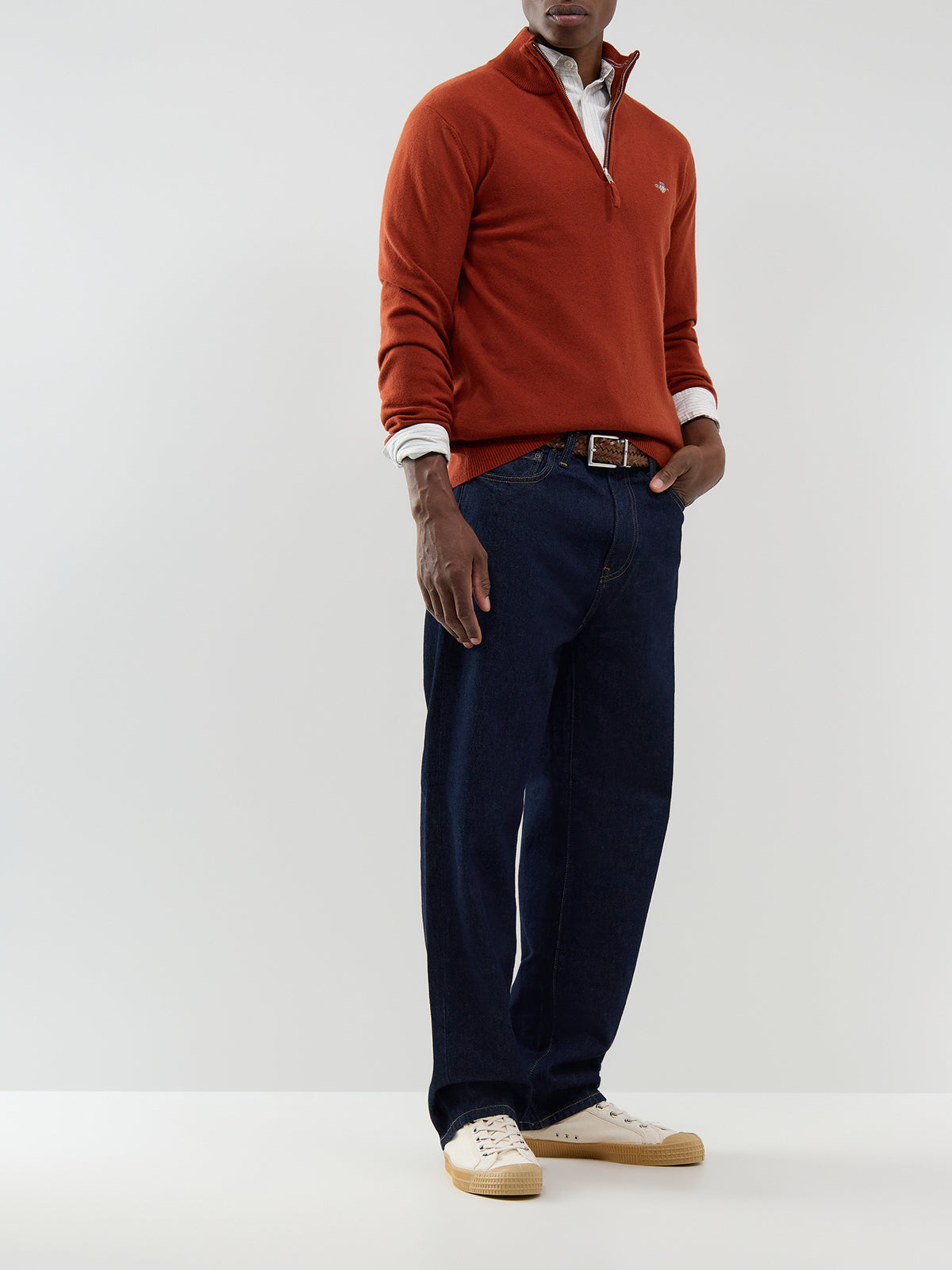 Superfine Lambswool Half-Zip Jumper