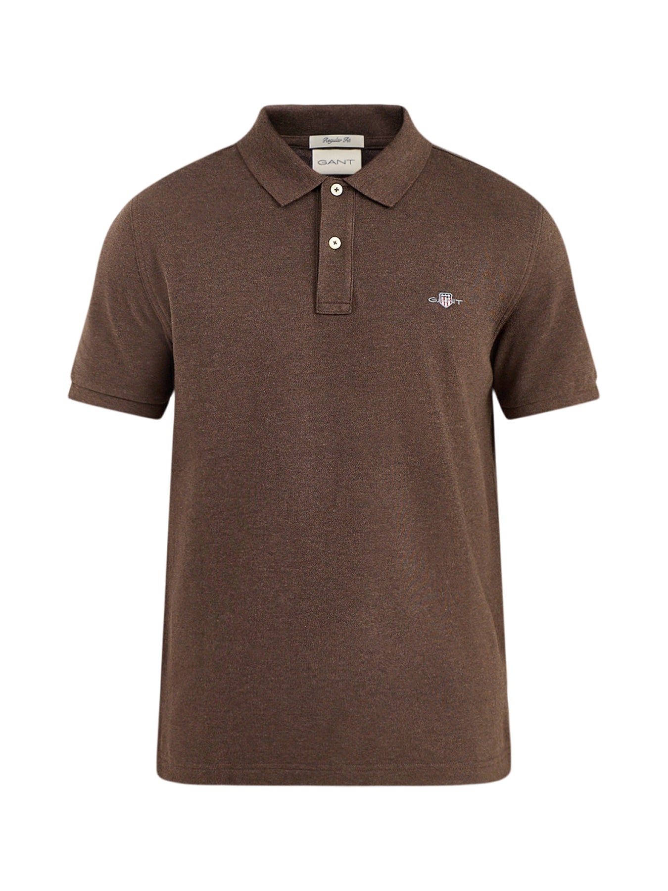 Shield Regenerative Cotton Piqué Polo Shirt Brown