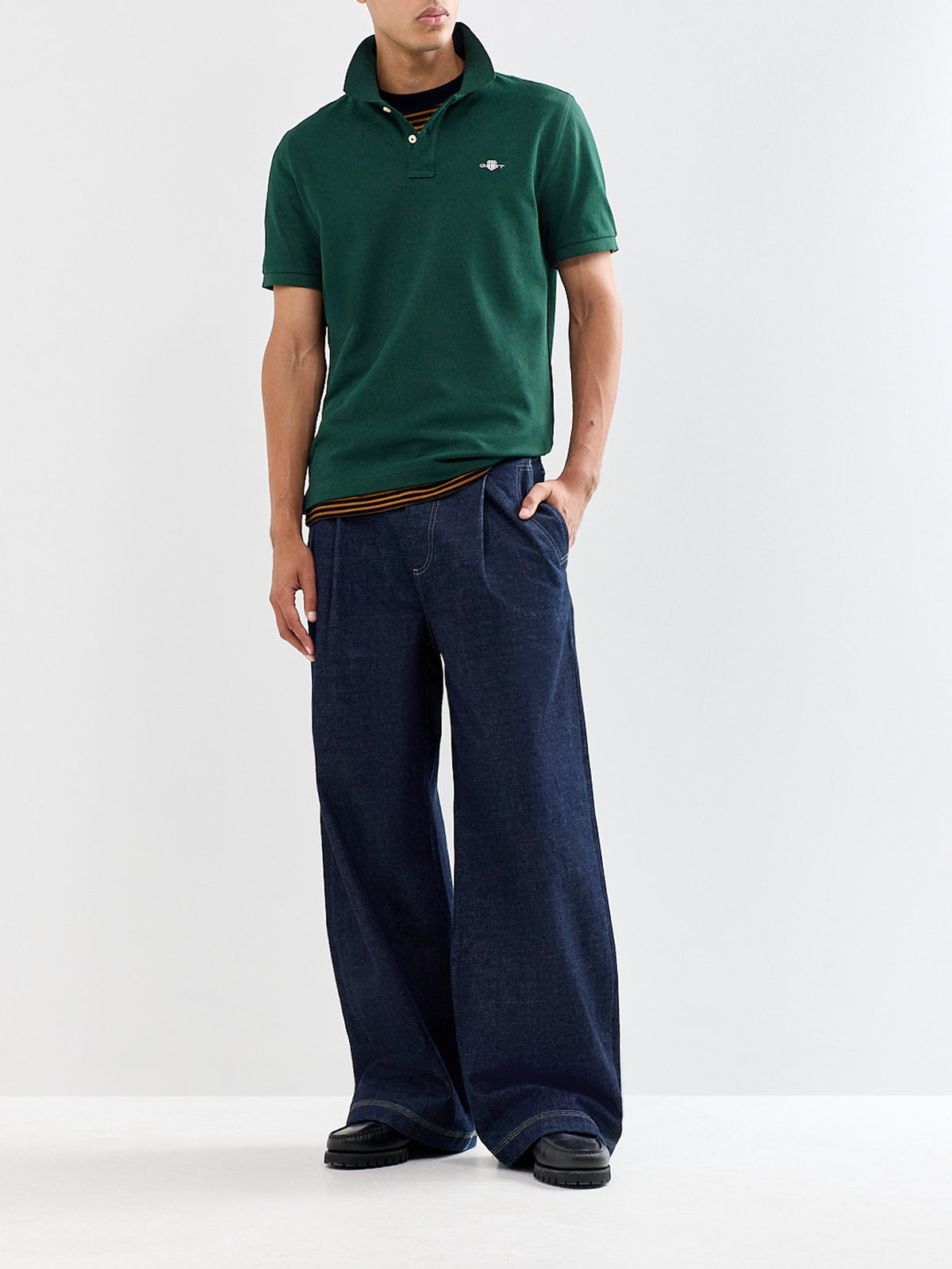 Shield Regenerative Cotton Piqué Polo Shirt Green