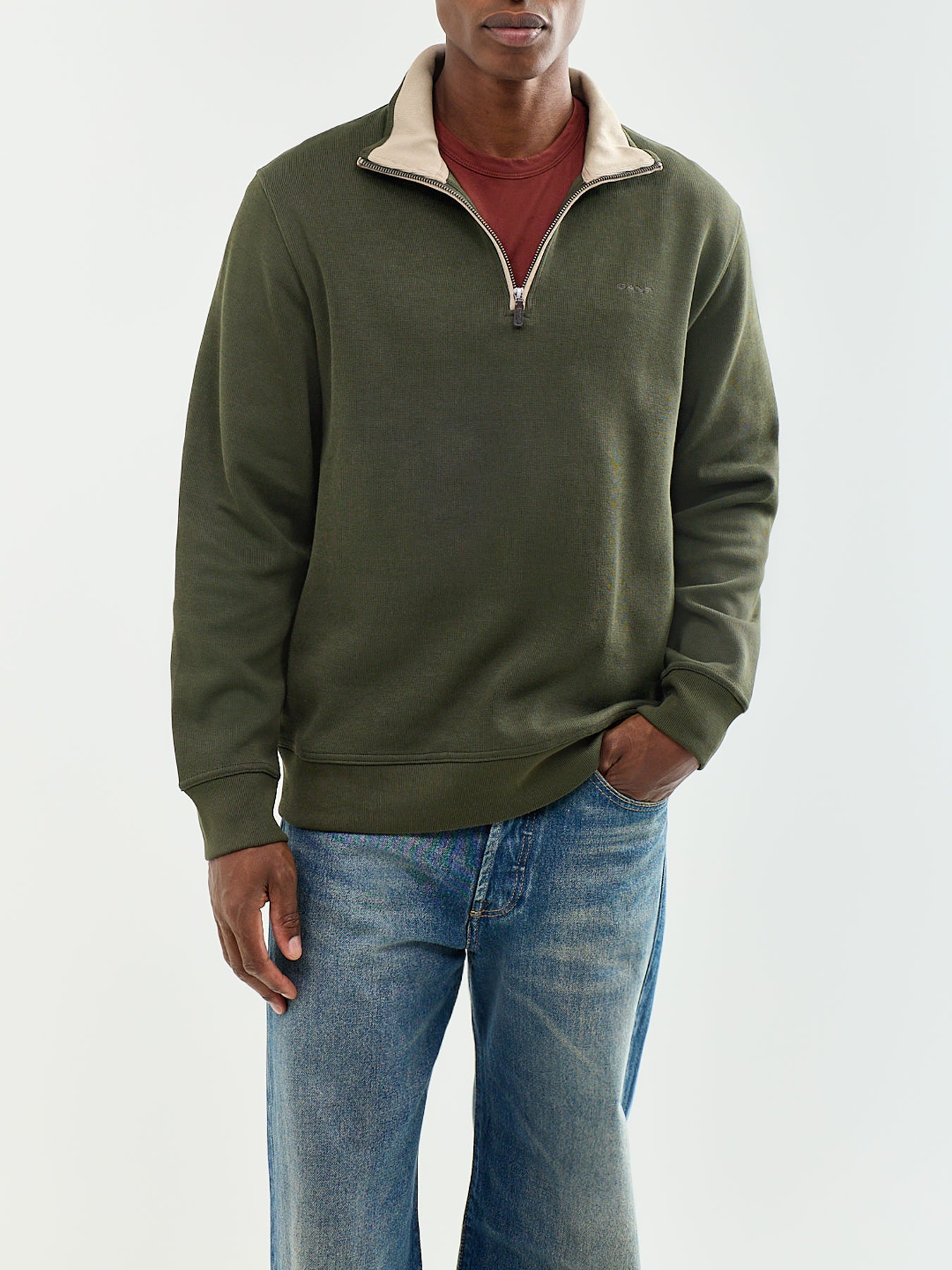 Men's Cotton Sacker Rib Half-Zip Sweatshirt
