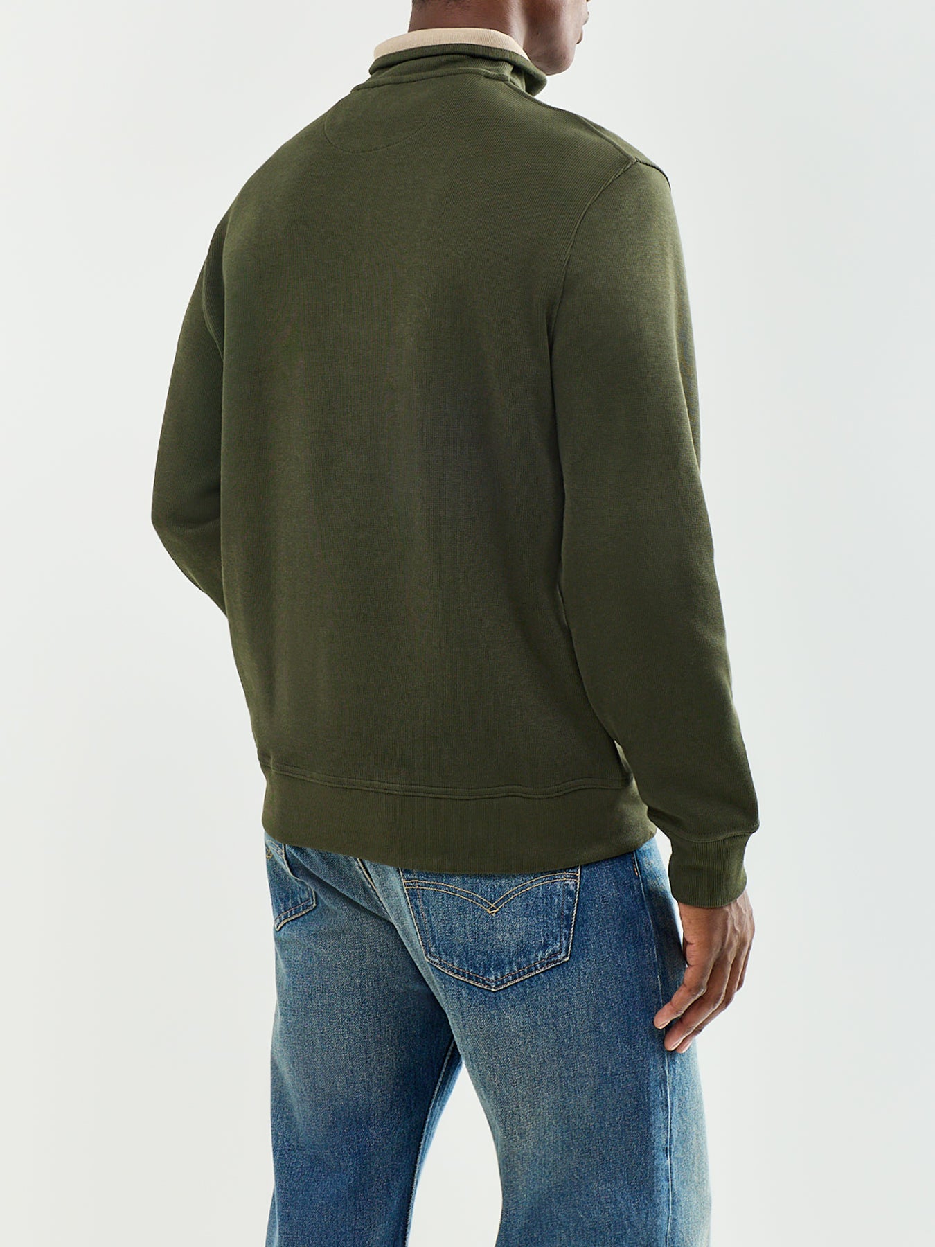 Men's Cotton Sacker Rib Half-Zip Sweatshirt