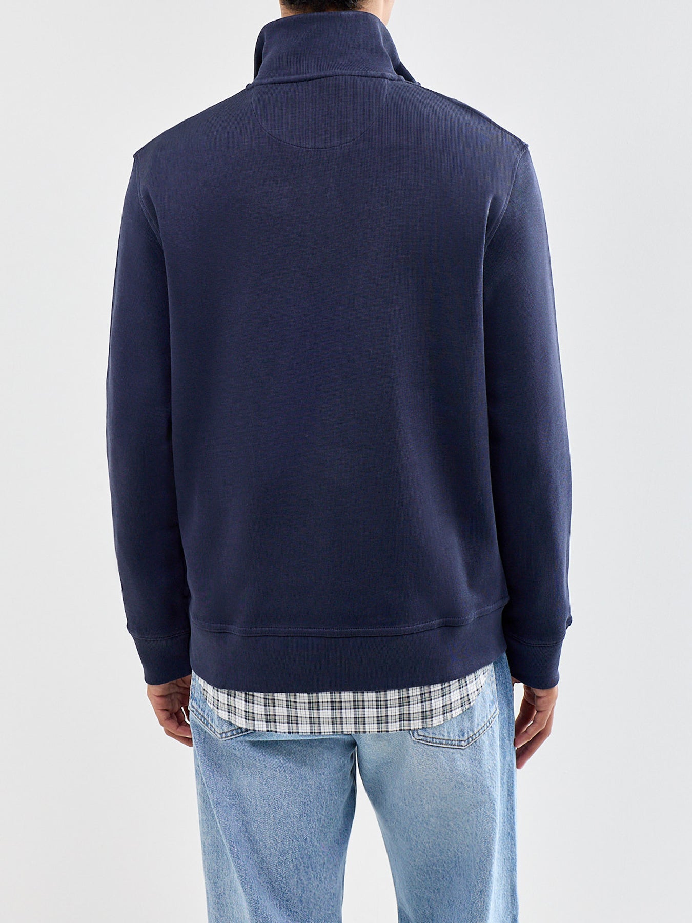 Cotton Sacker Rib Half Zip Sweatshirt
