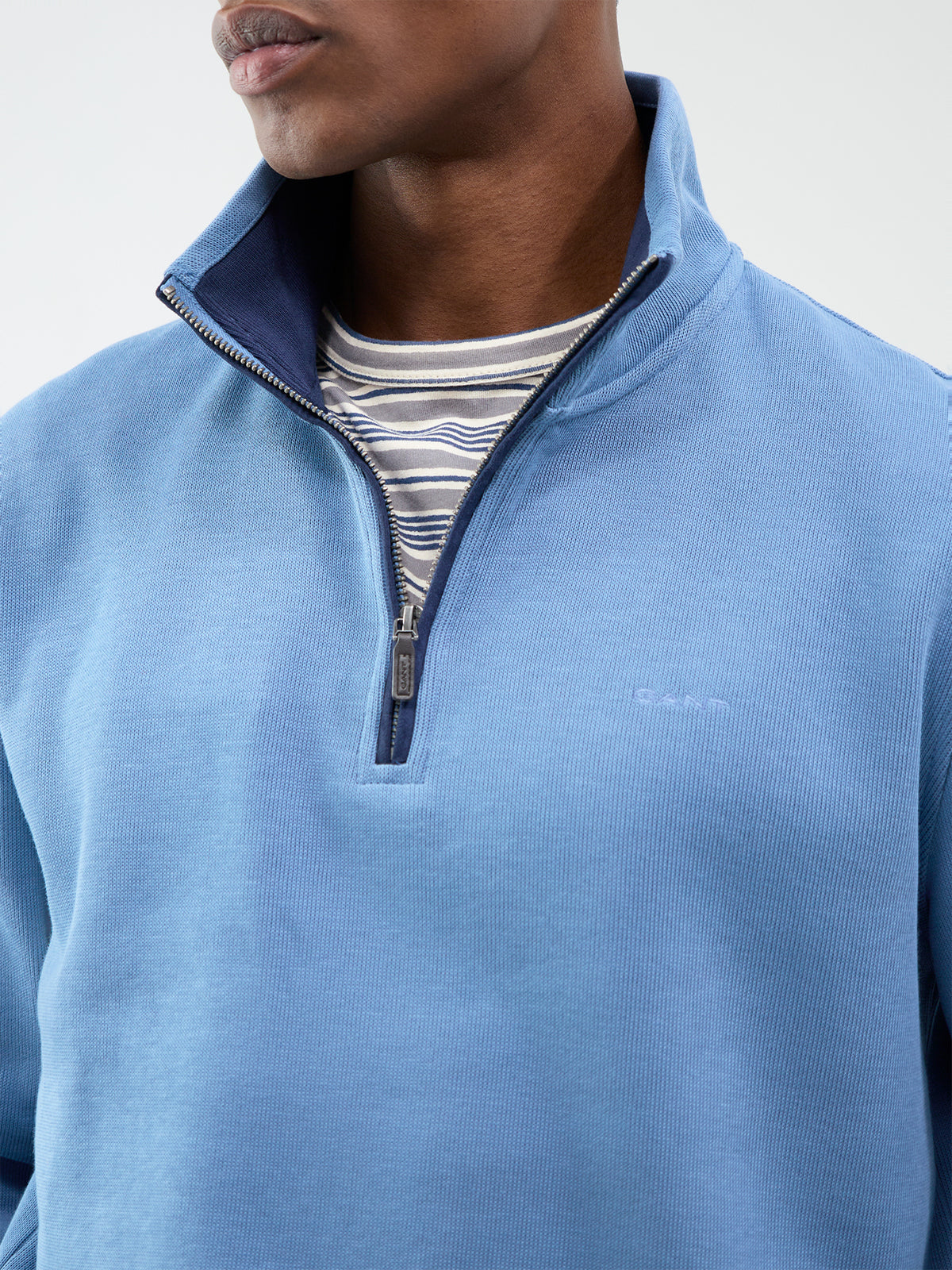 Cotton Sacker Rib Half-Zip Sweatshirt